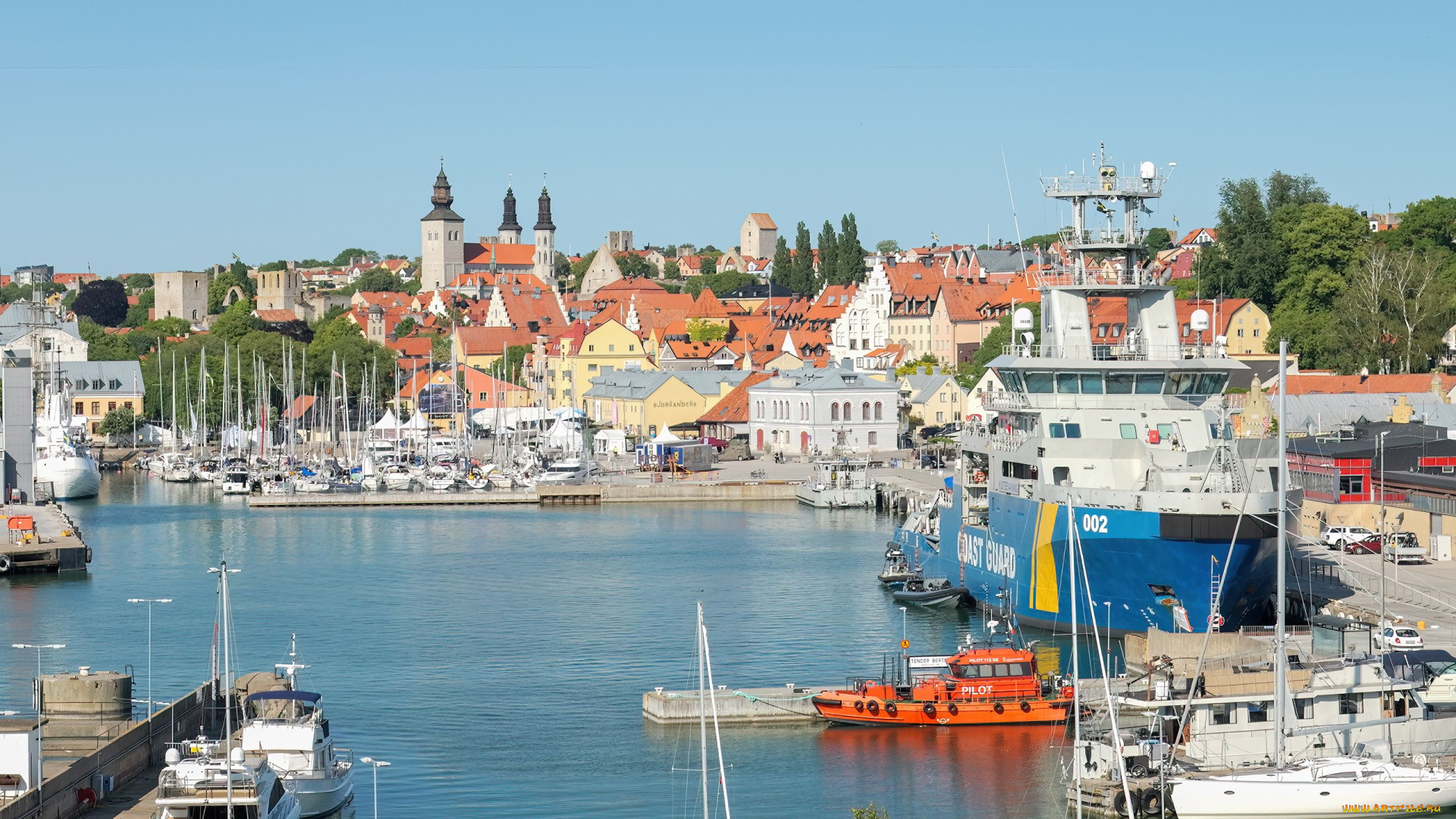 корабли, порты, , , причалы, панорама, город, порт, суда