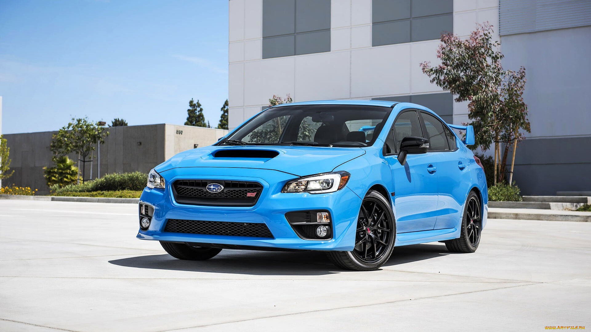 subaru, impreza, wrx, автомобили, subaru, голубой, парковка, здание