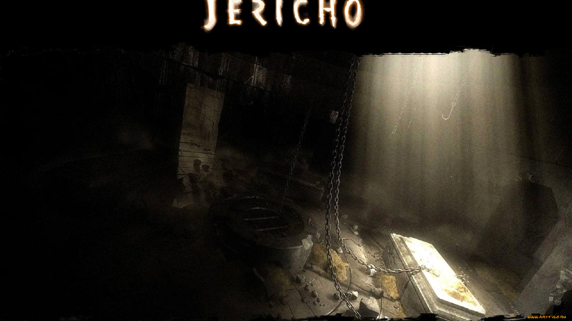 видео, игры, clive, barker`s, jericho, лодка, цепи, гроб