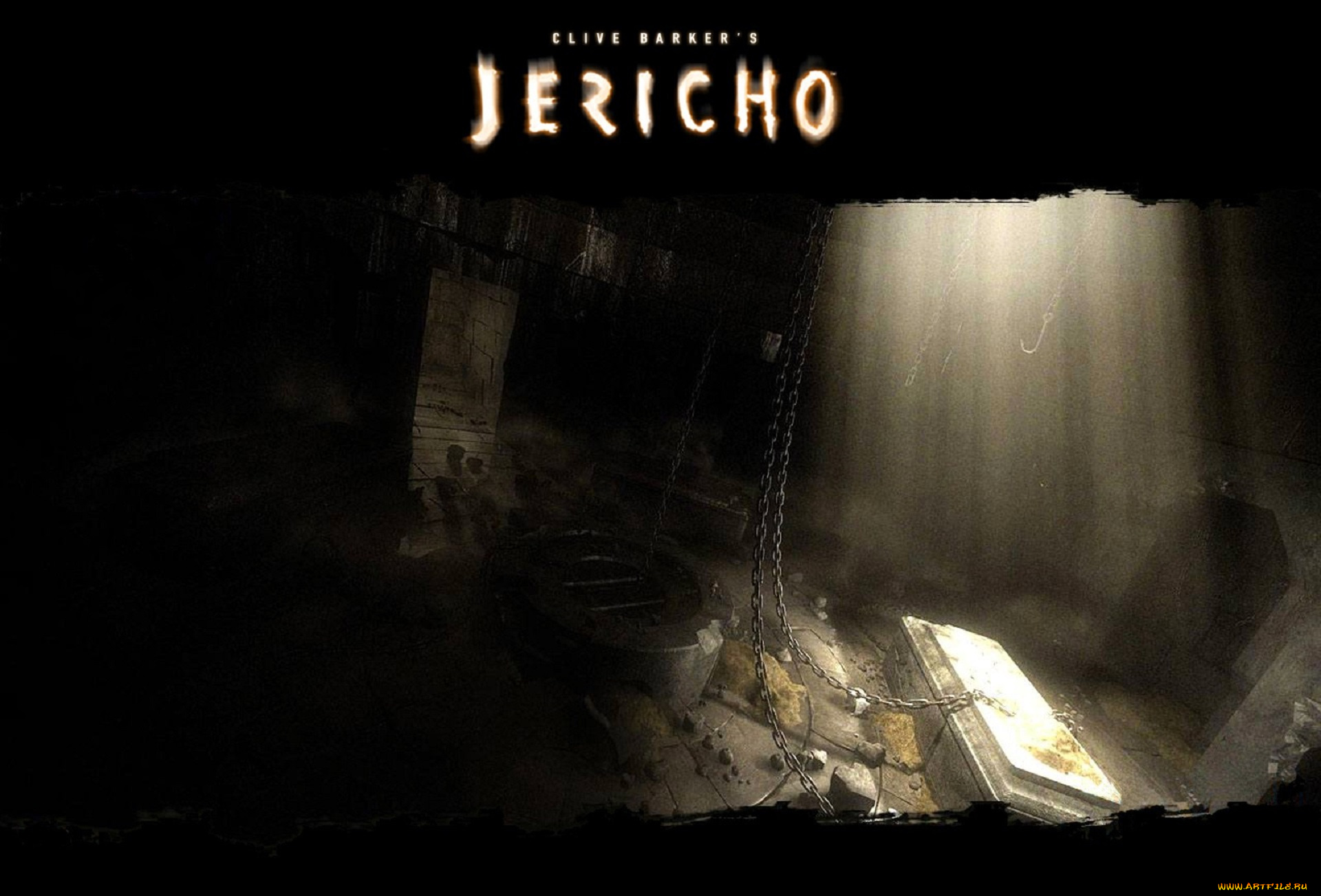 видео, игры, clive, barker`s, jericho, лодка, цепи, гроб