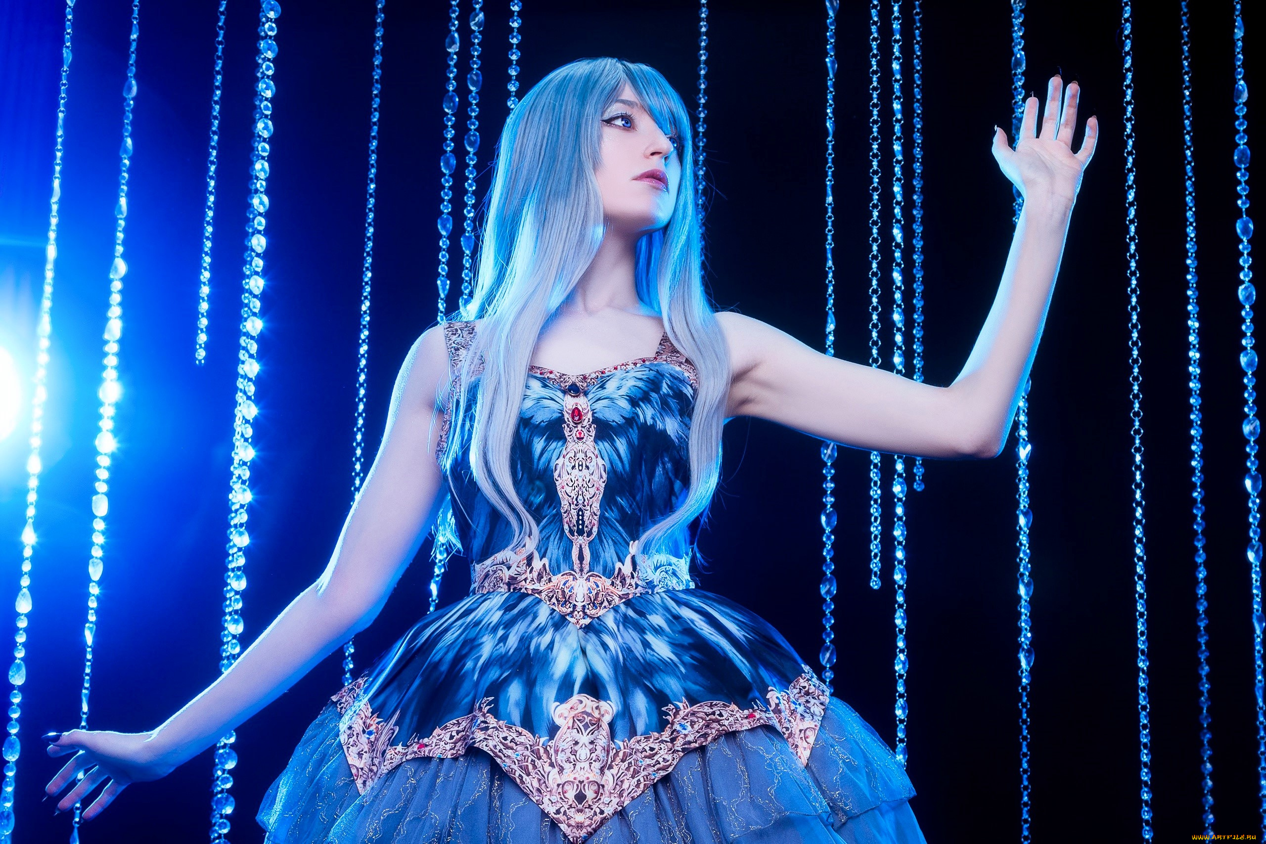 девушки, momo, образ, косплей, наряд, платье