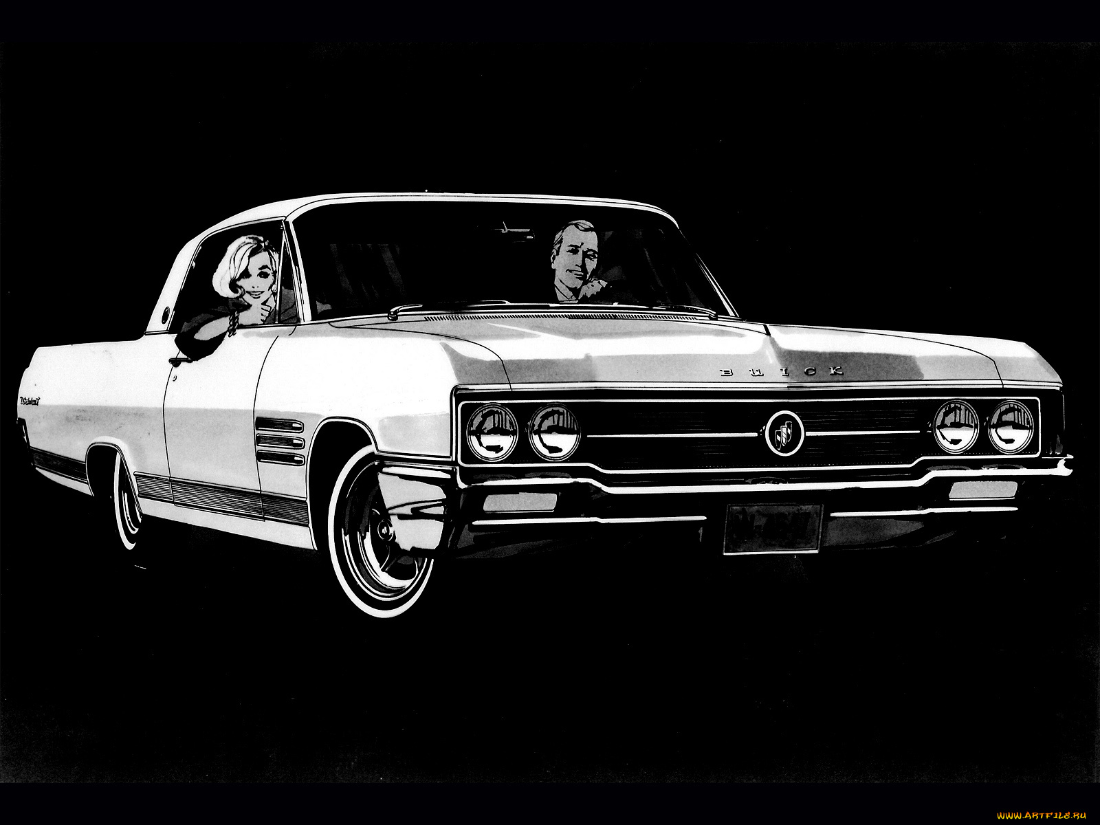 автомобили, рисованные