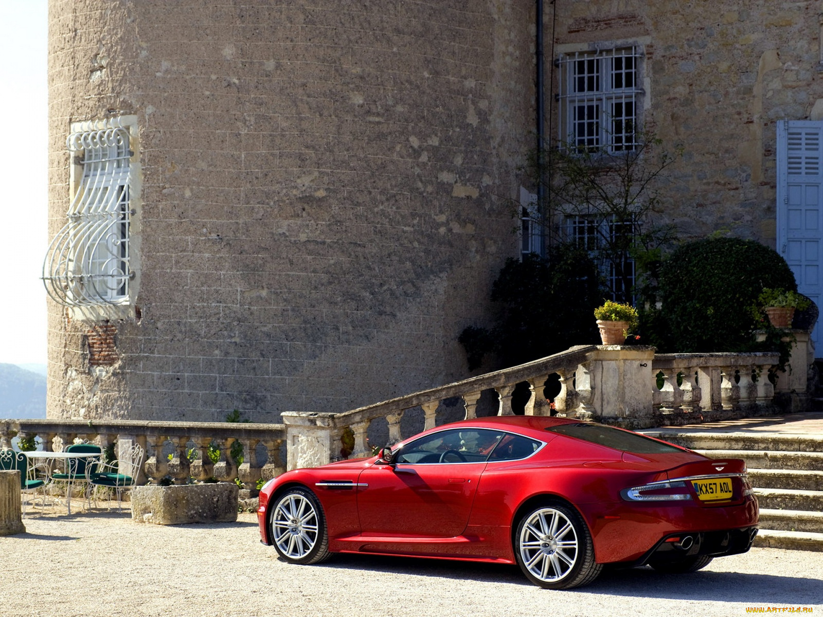 автомобили, aston, martin, стол, красное, авто, лестница, дом