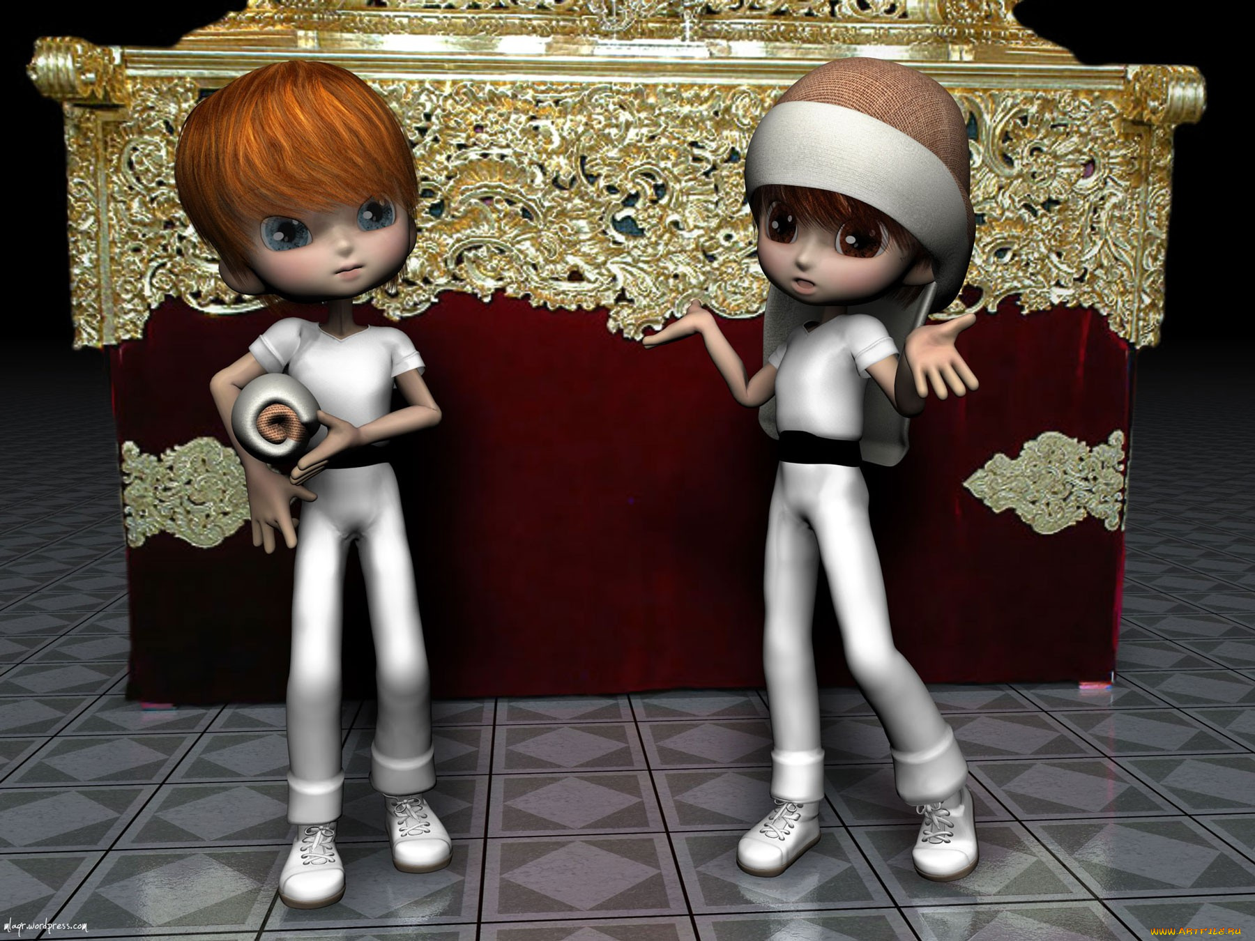 3д, графика, people, люди, costaleros, de, sevilla