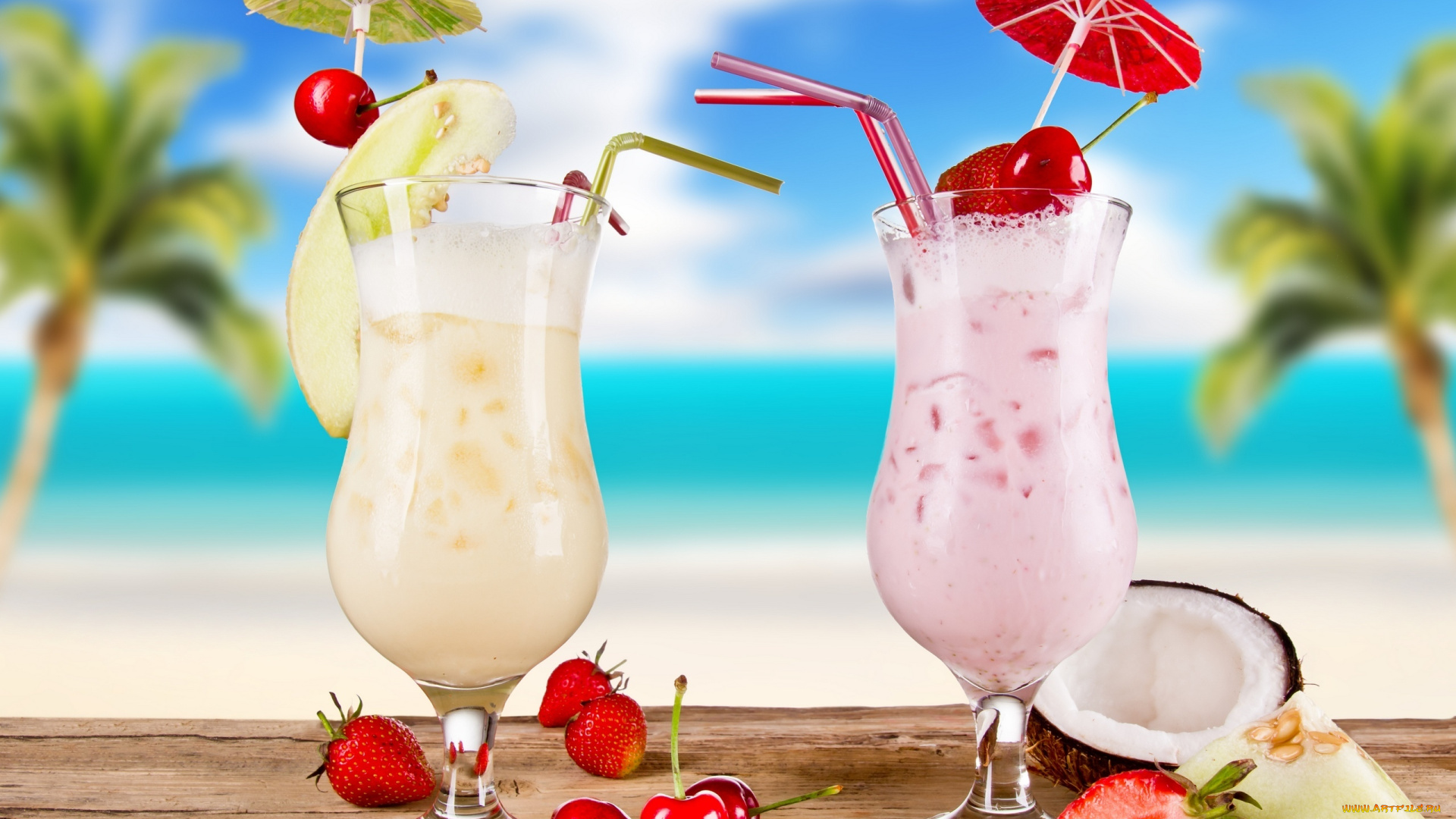 еда, напитки, коктейль, фрукты, ягоды, коктейли