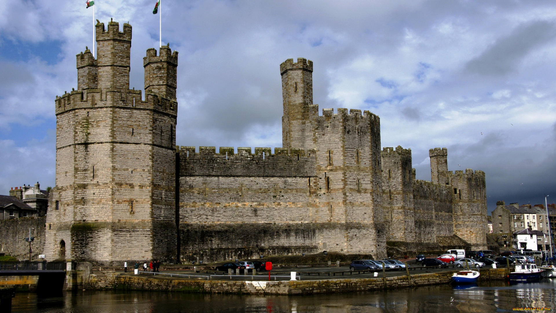 города, дворцы, замки, крепости, caernarfon, великобритания, гвинед