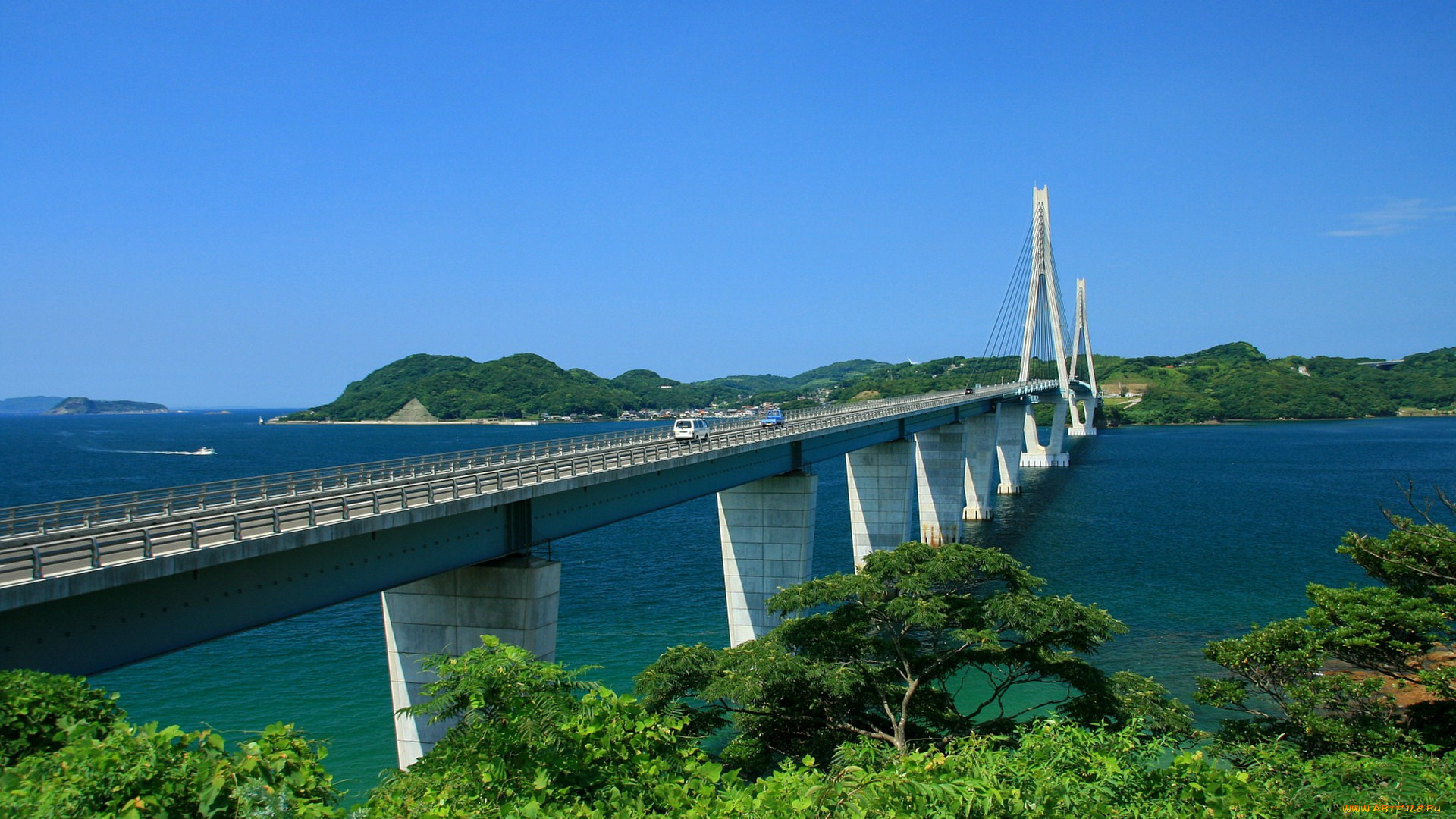 города, мосты, мост, река