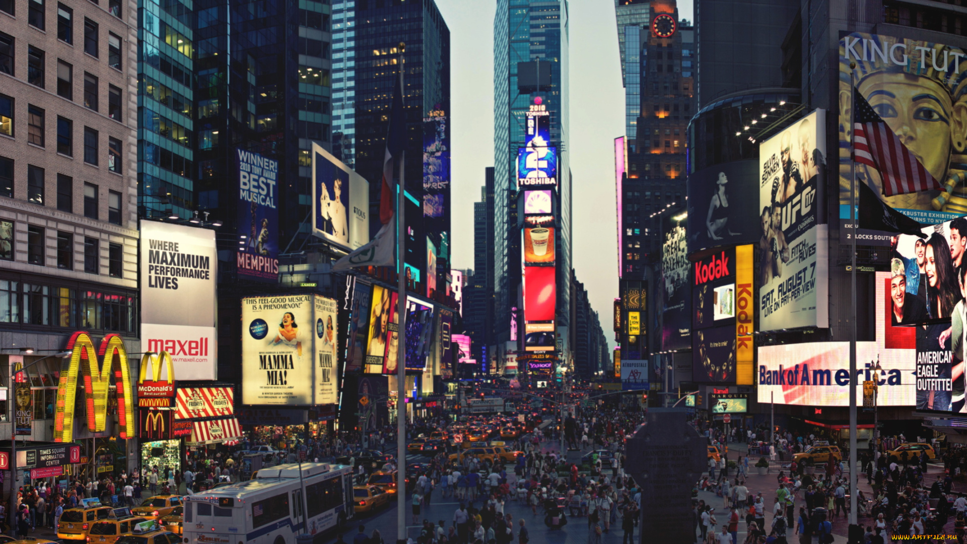 города, нью, йорк, сша, город, улица, реклама