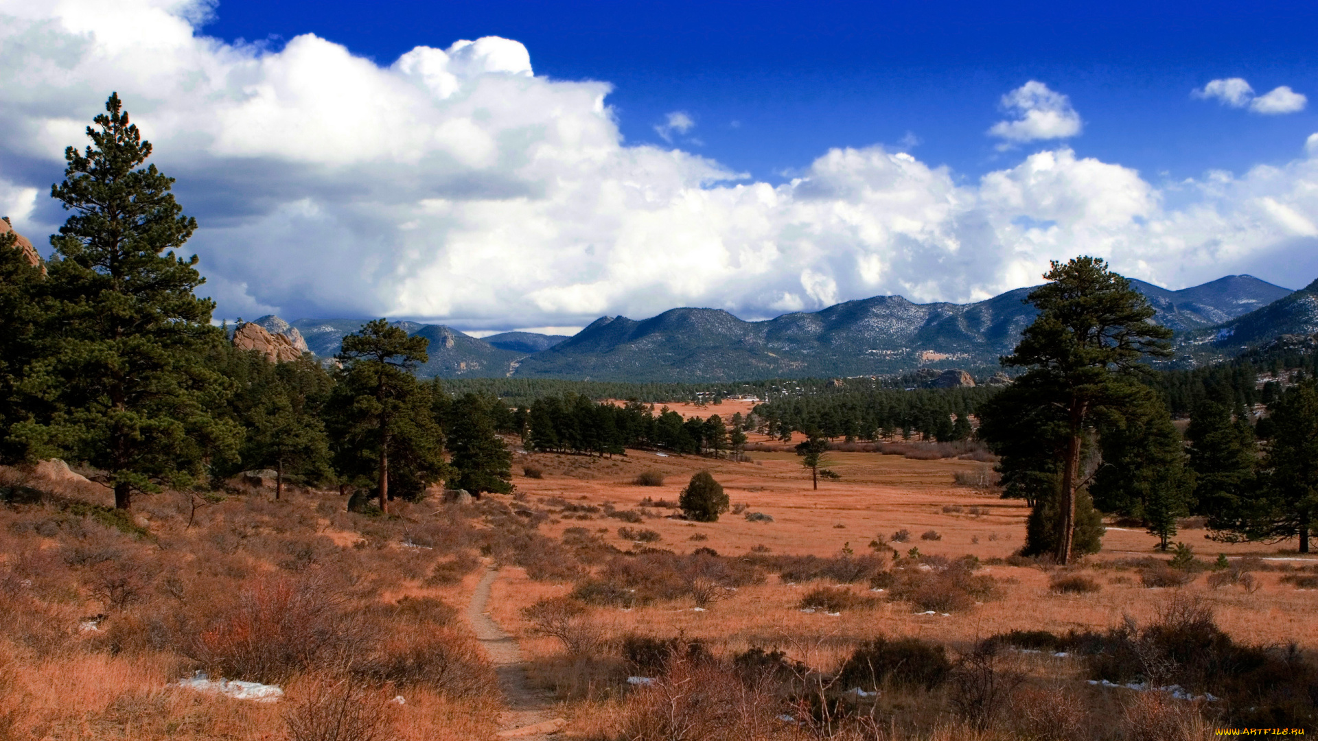 природа, пейзажи, почва, деревья, горы, красная