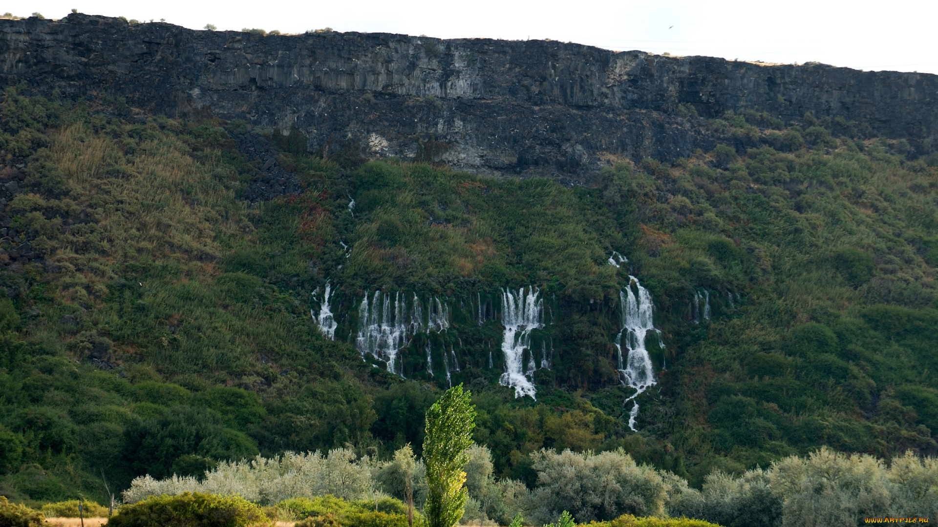 природа, водопады, горный, массив, леса