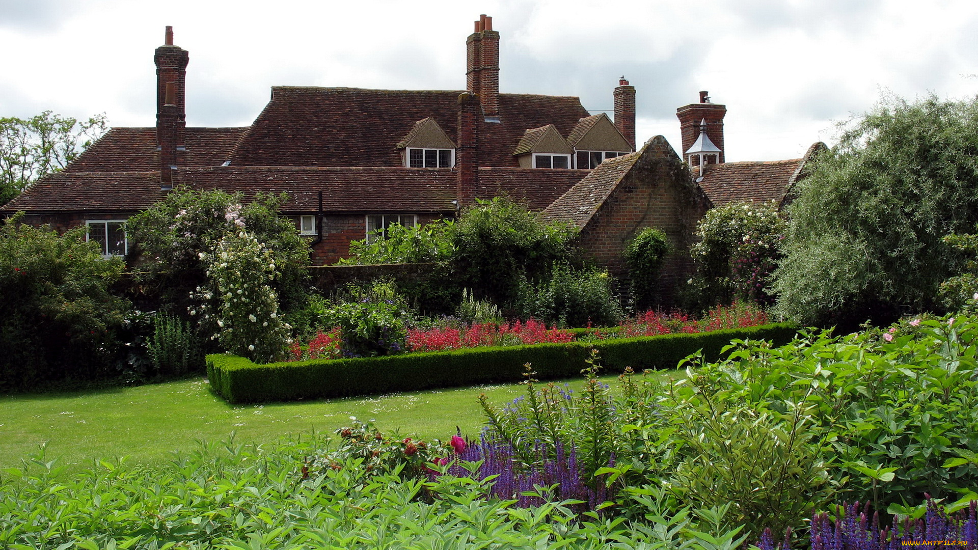 великобритания, гуднстон, города, здания, дома, кент, дом, сад, дорожки