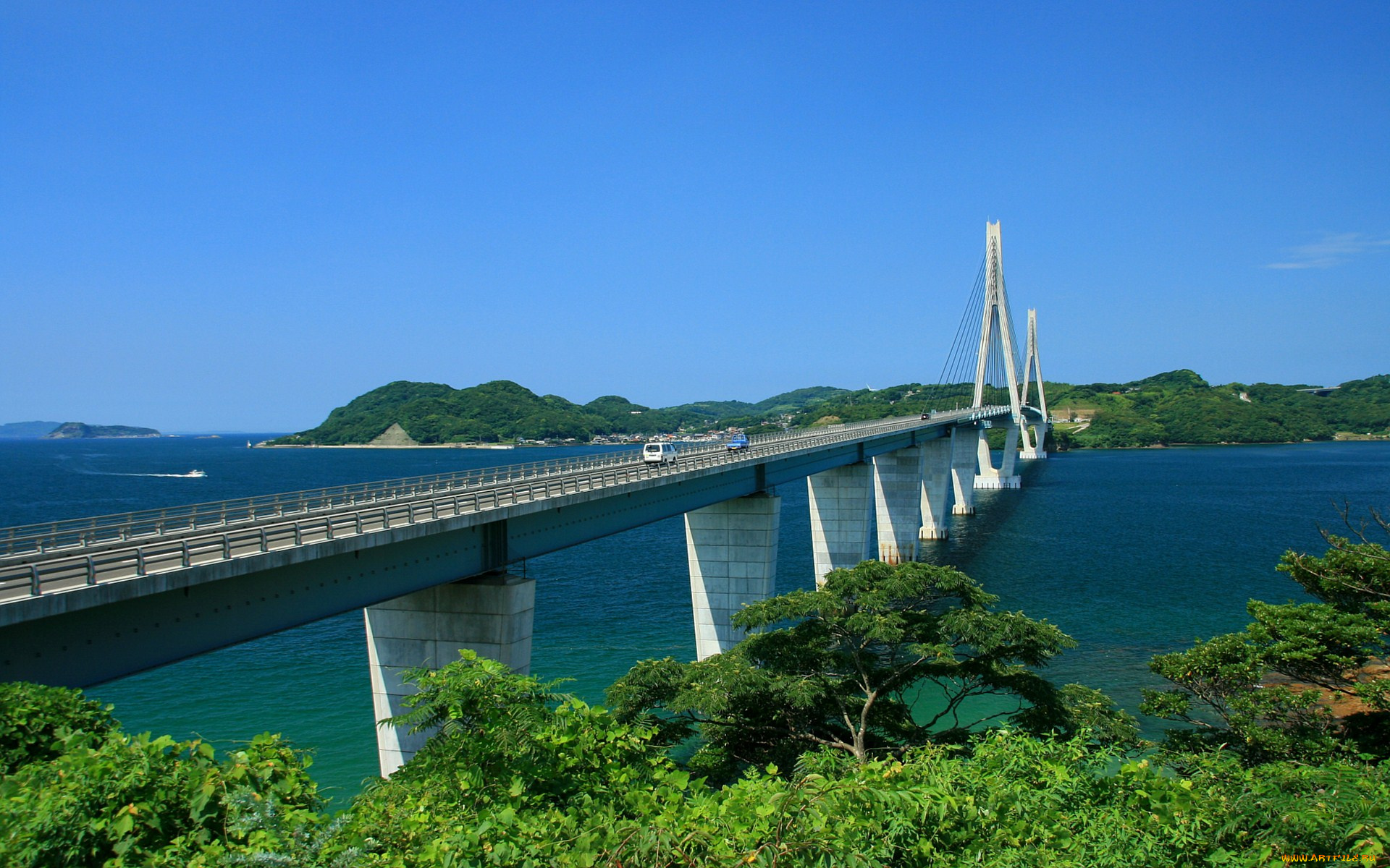 города, мосты, мост, река