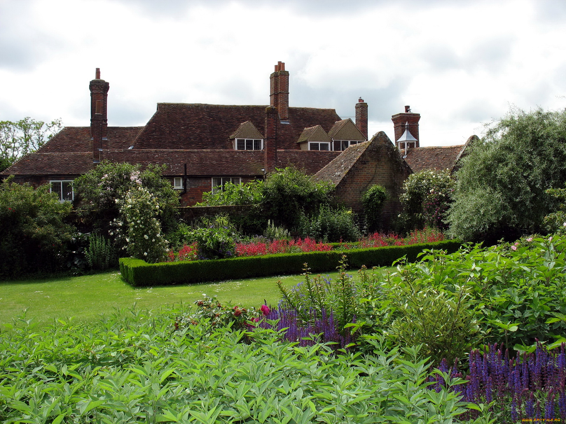 великобритания, гуднстон, города, здания, дома, кент, дом, сад, дорожки