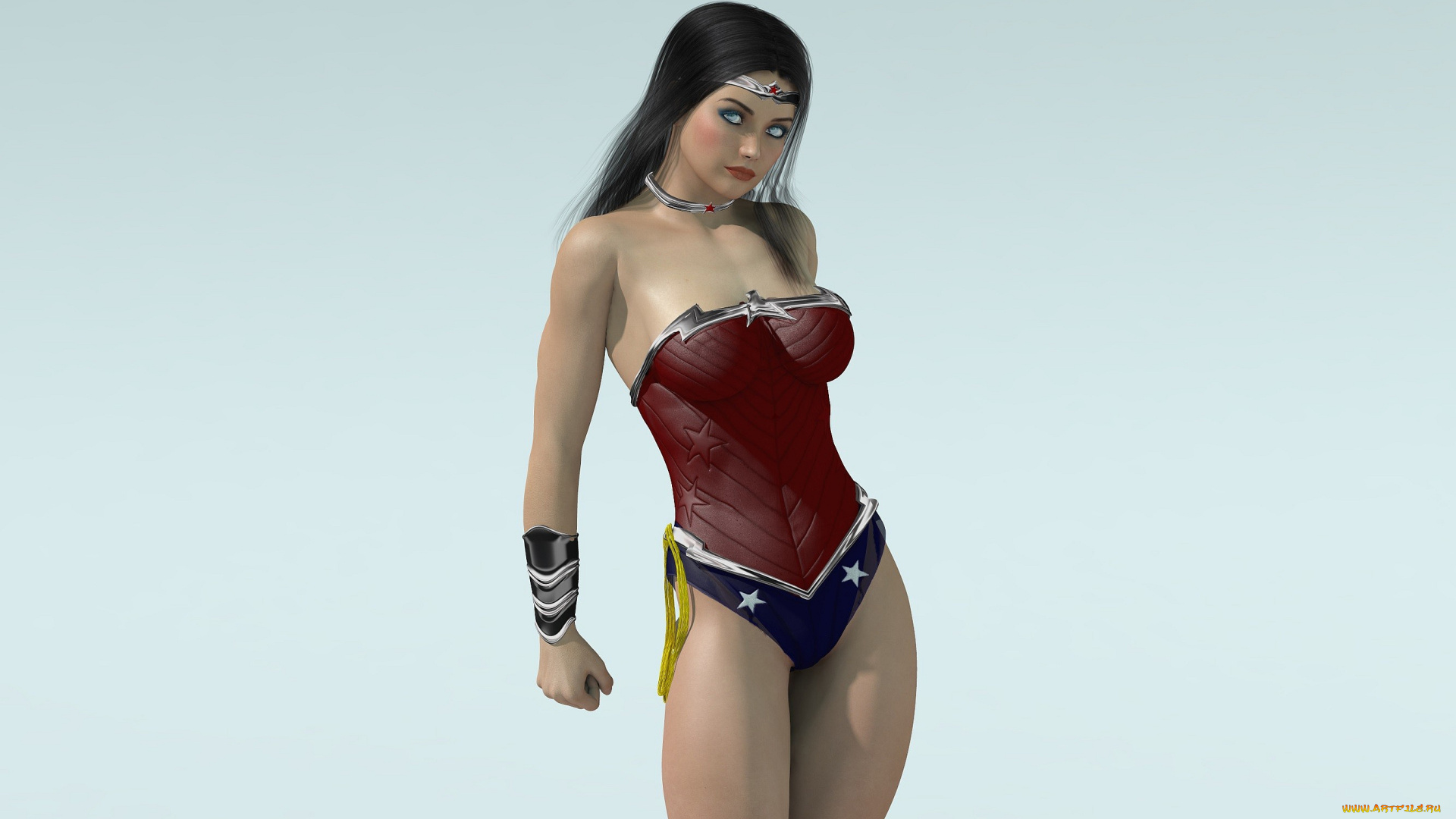 3д, графика, люди, , people, девушка, взгляд, супермен