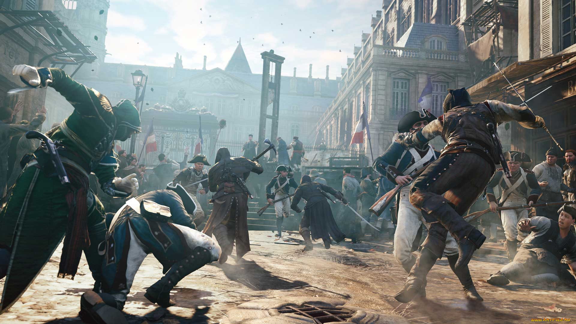 assassin`s, creed, unity, видео, игры, -, assassin`s, creed, unity, бой