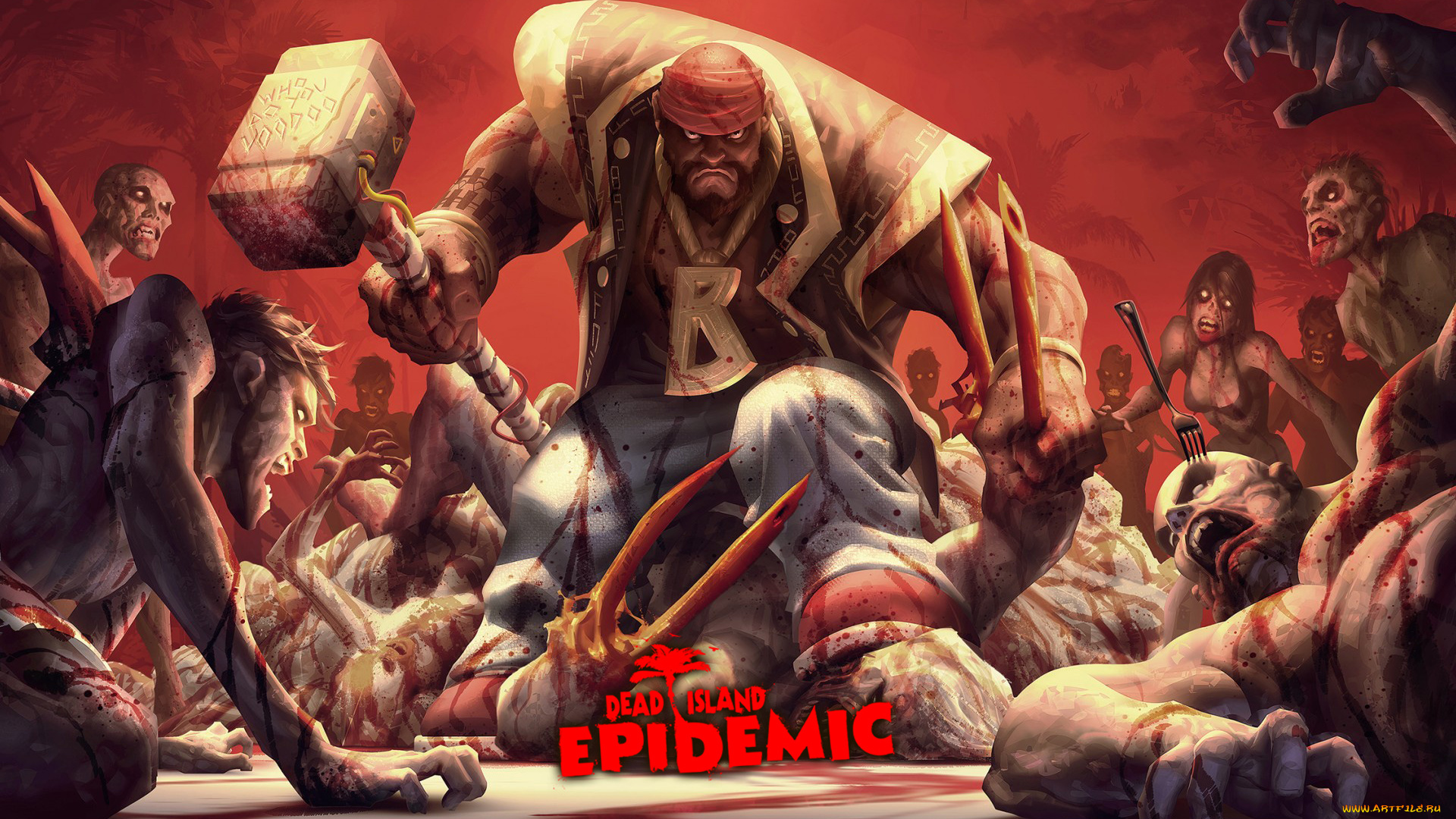 dead, island, epidemic, видео, игры, dead, island, , epidemic, молот