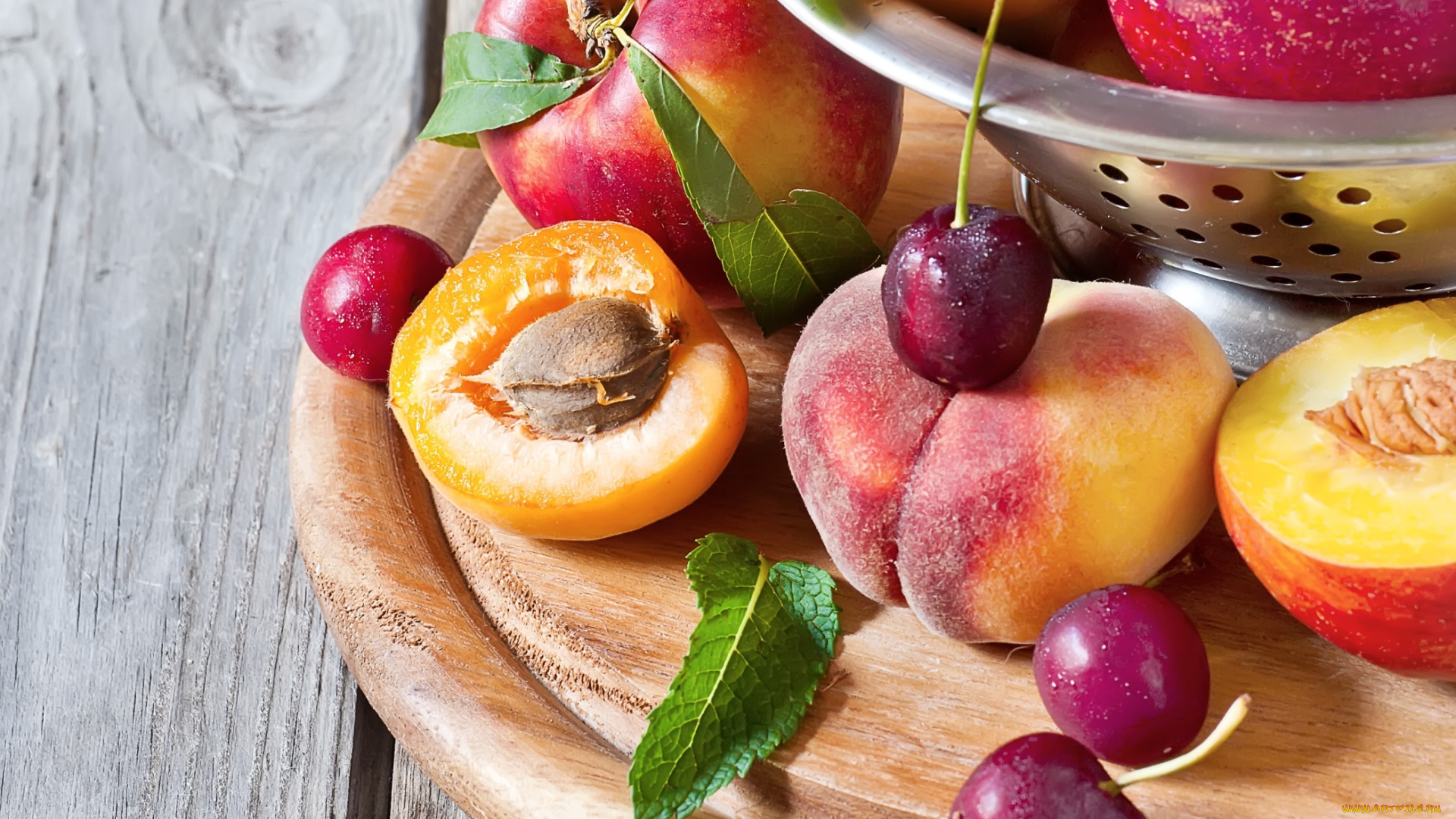 еда, фрукты, , ягоды, персики, абрикосы, вишни