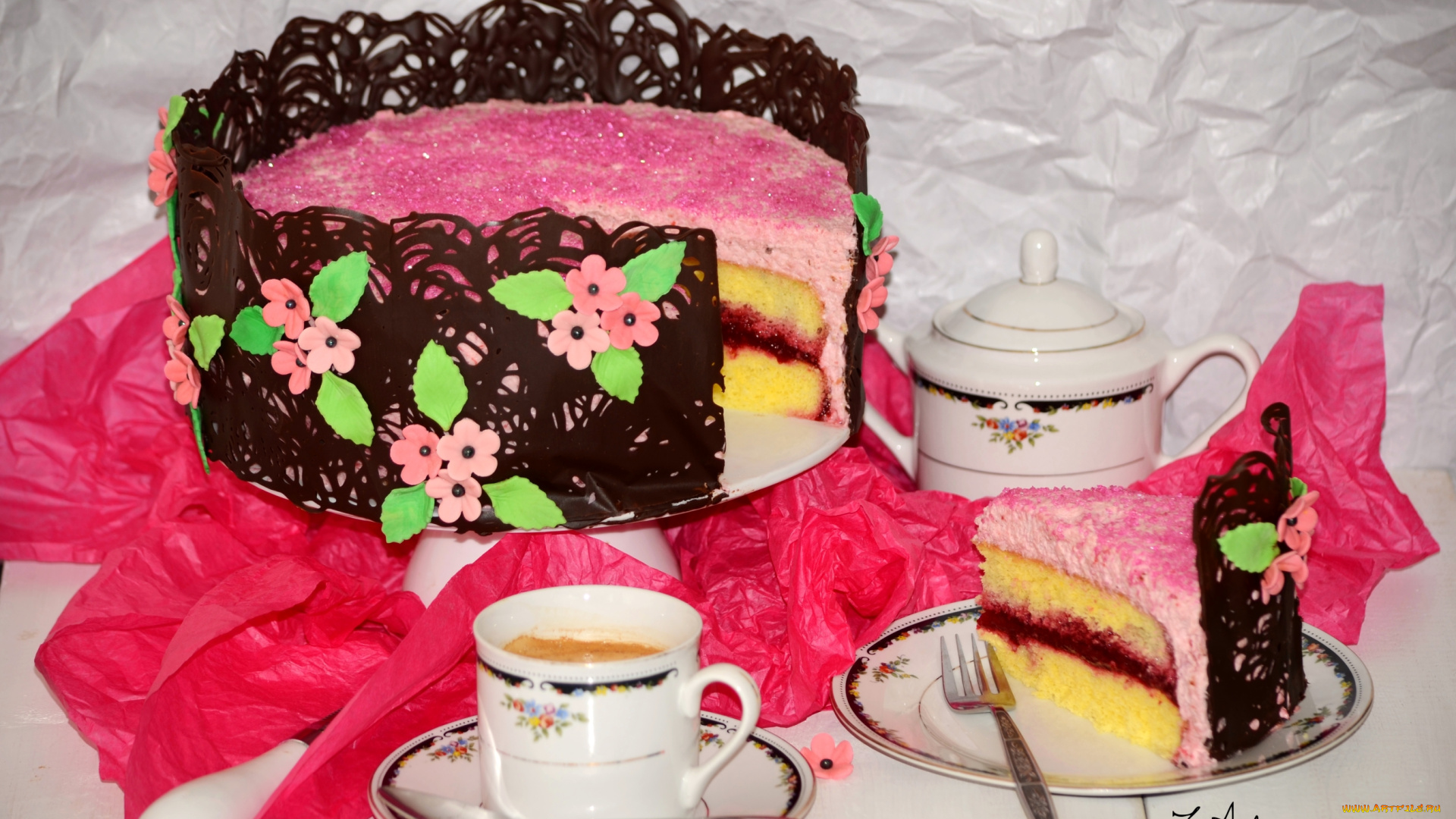 еда, торты, кофе, шоколад, декор