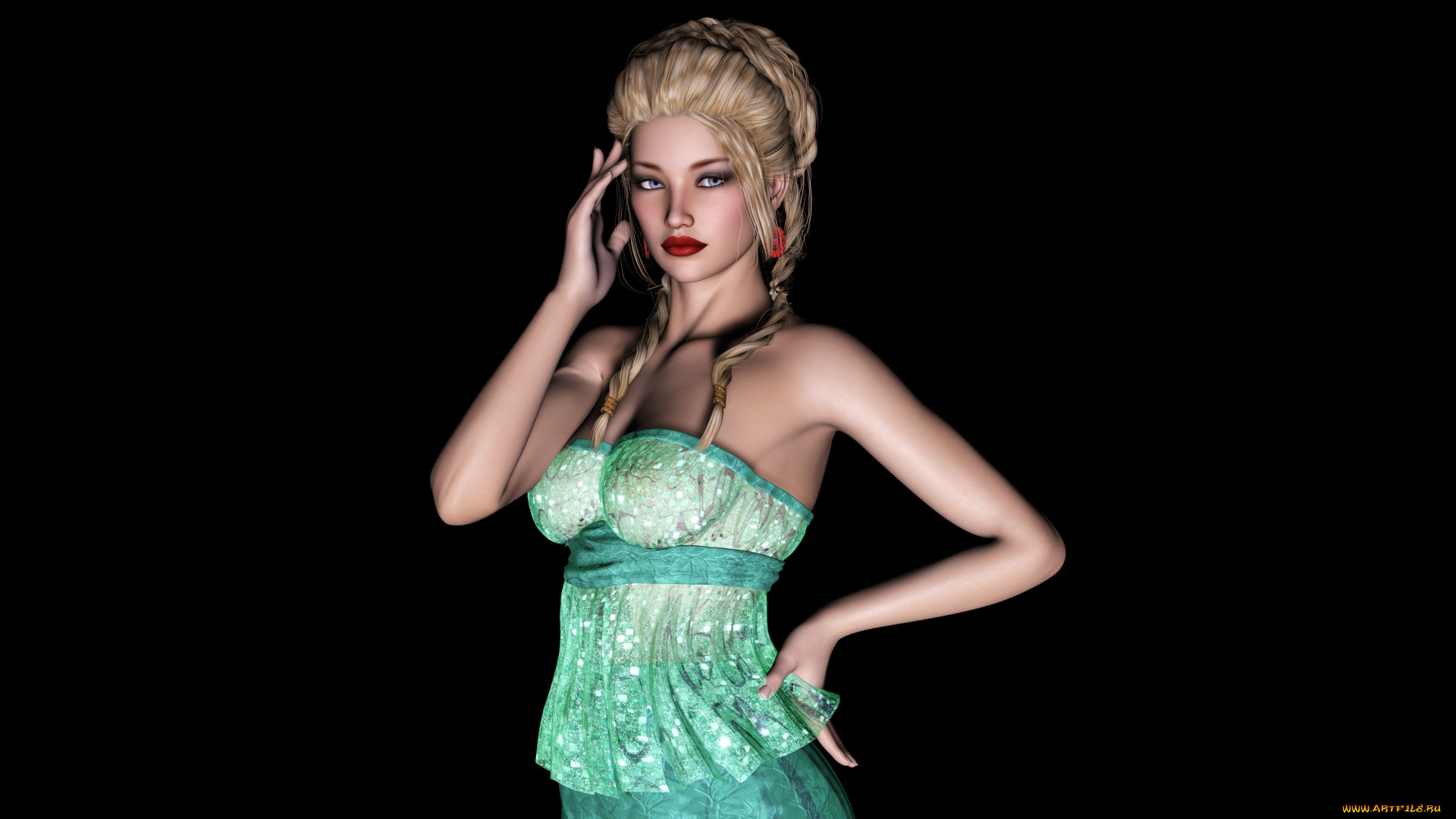 esme, 3д, графика, люди, , people, фон, взгляд, девушка