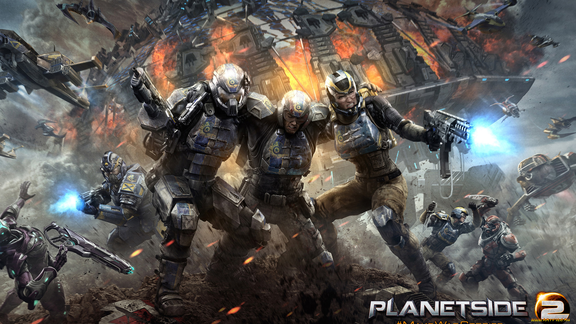 planetside, 2, видео, игры, оружие, фантастика