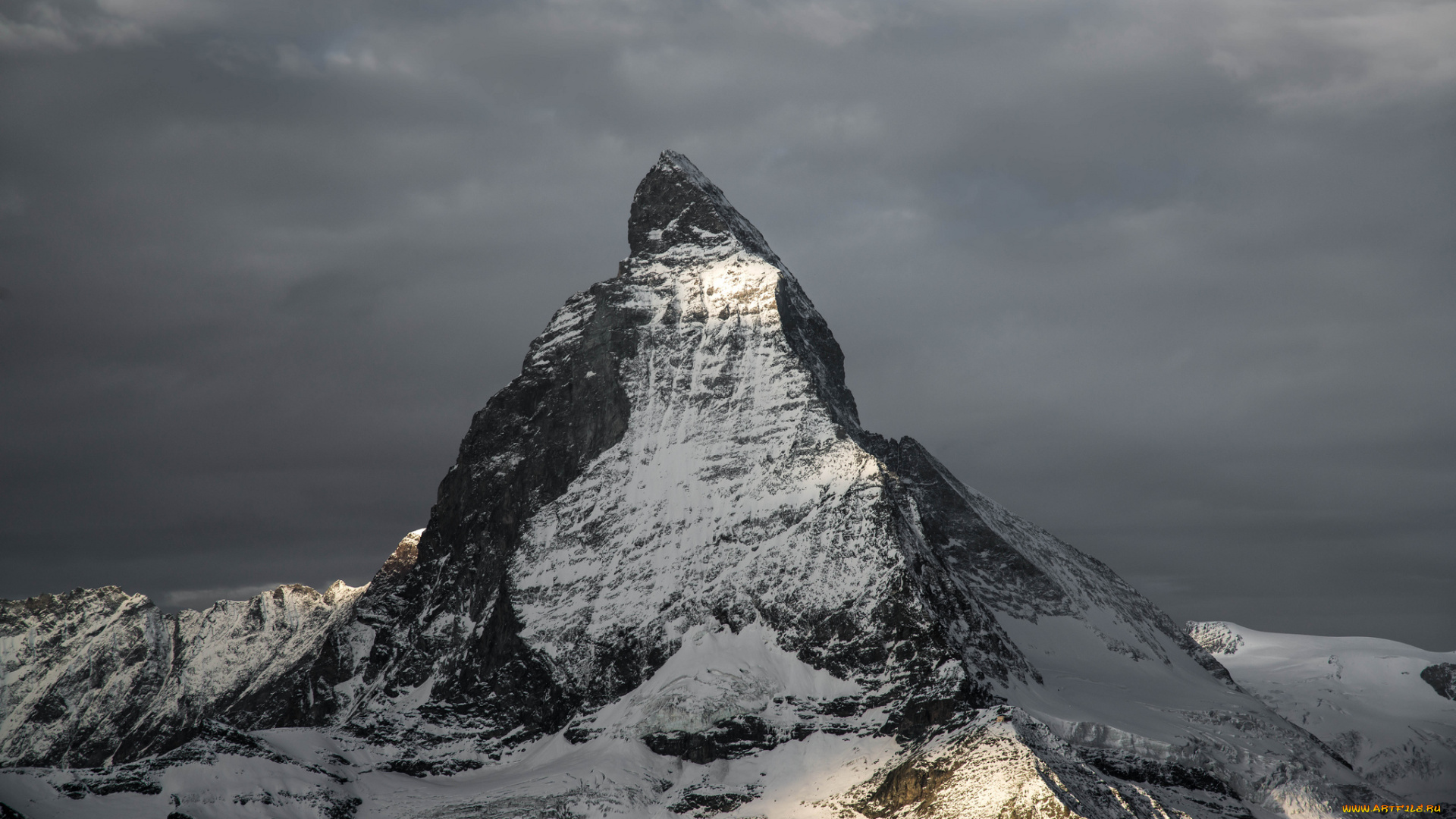 природа, горы, вершина, снег, пик, рассвет, matterhorn