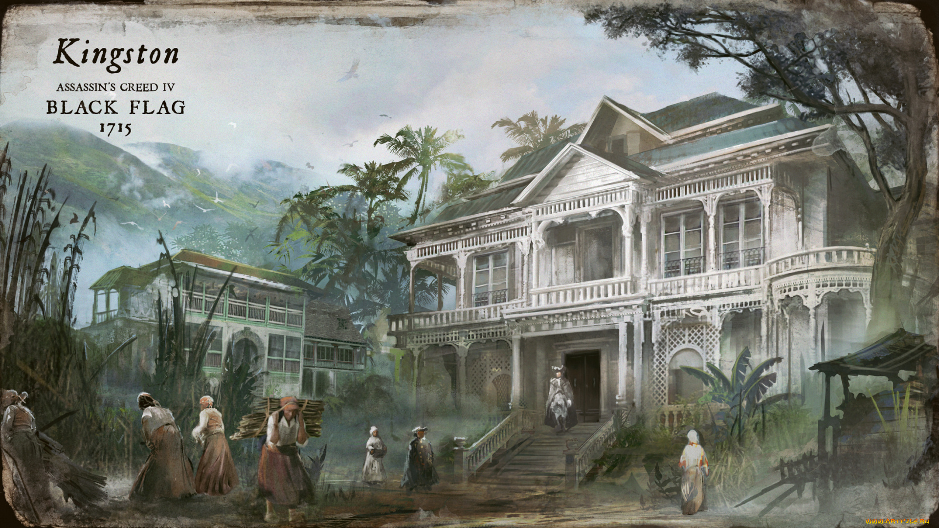 видео, игры, assassin`s, creed, iv, , black, flag, шутер, убийцы, кредо, flag, имение, особняк, плантация, рабы, black, 4, creed, assassins