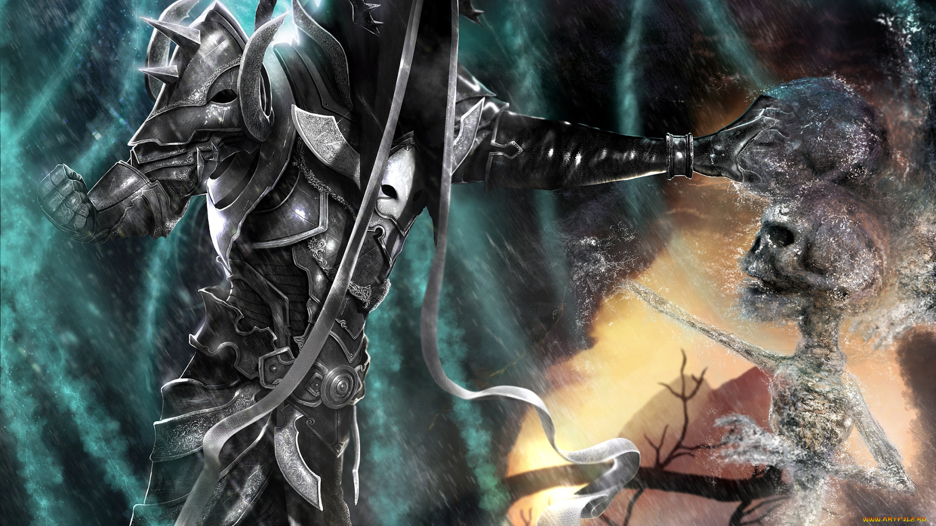 видео, игры, diablo, iii, , reaper, of, souls, дьявол, арт, скелет, череп