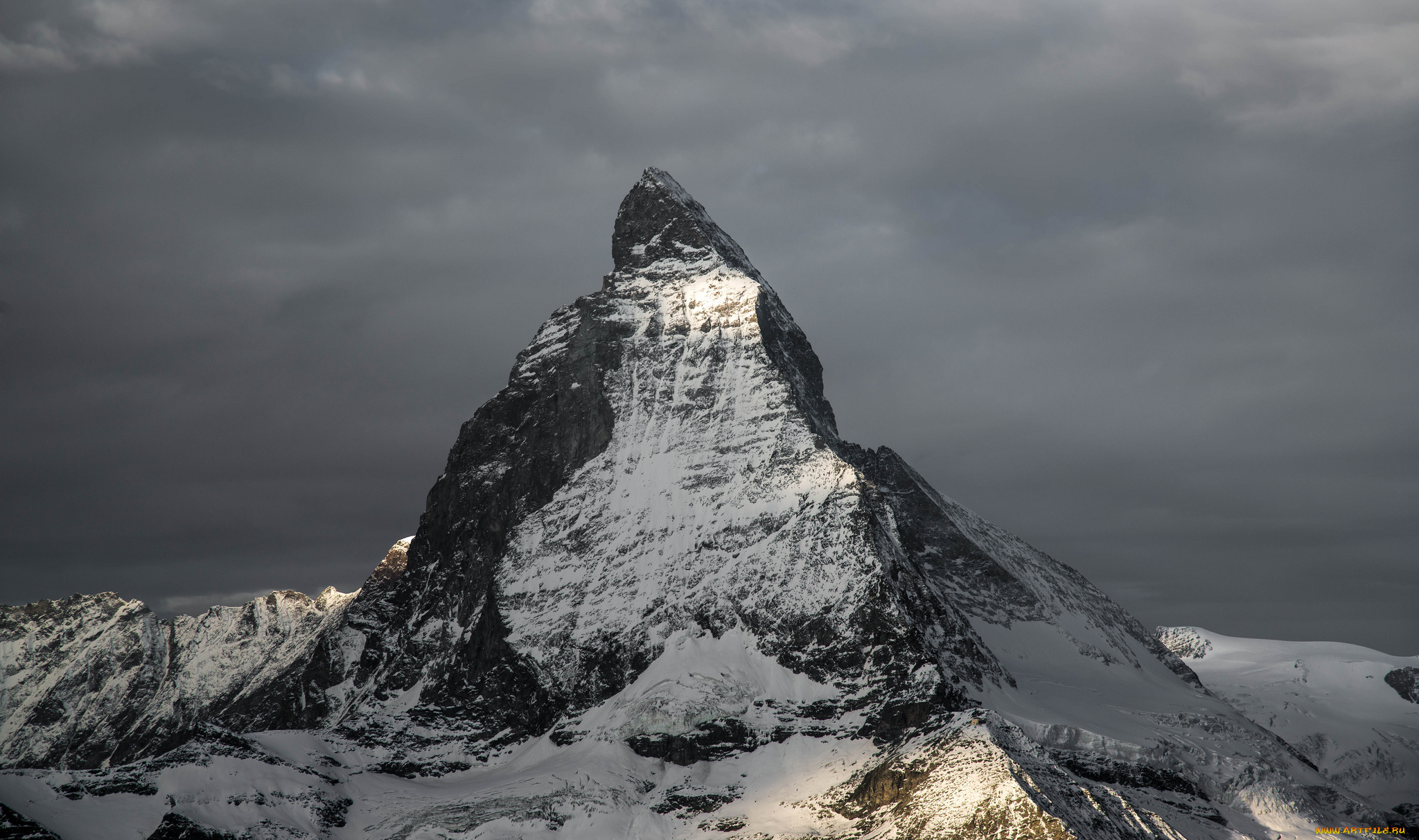 природа, горы, вершина, снег, пик, рассвет, matterhorn
