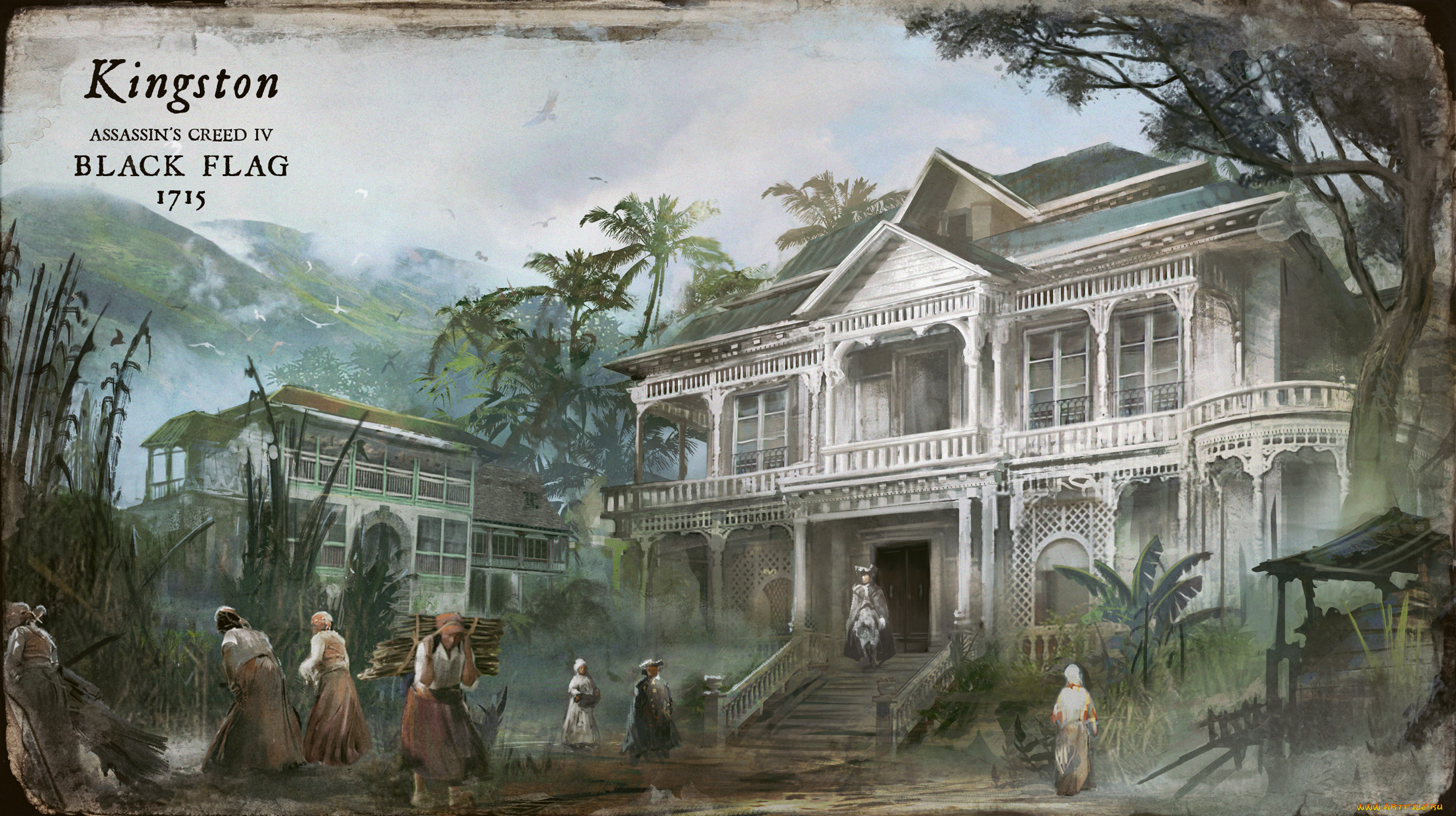 видео, игры, assassin`s, creed, iv, , black, flag, шутер, убийцы, кредо, flag, имение, особняк, плантация, рабы, black, 4, creed, assassins