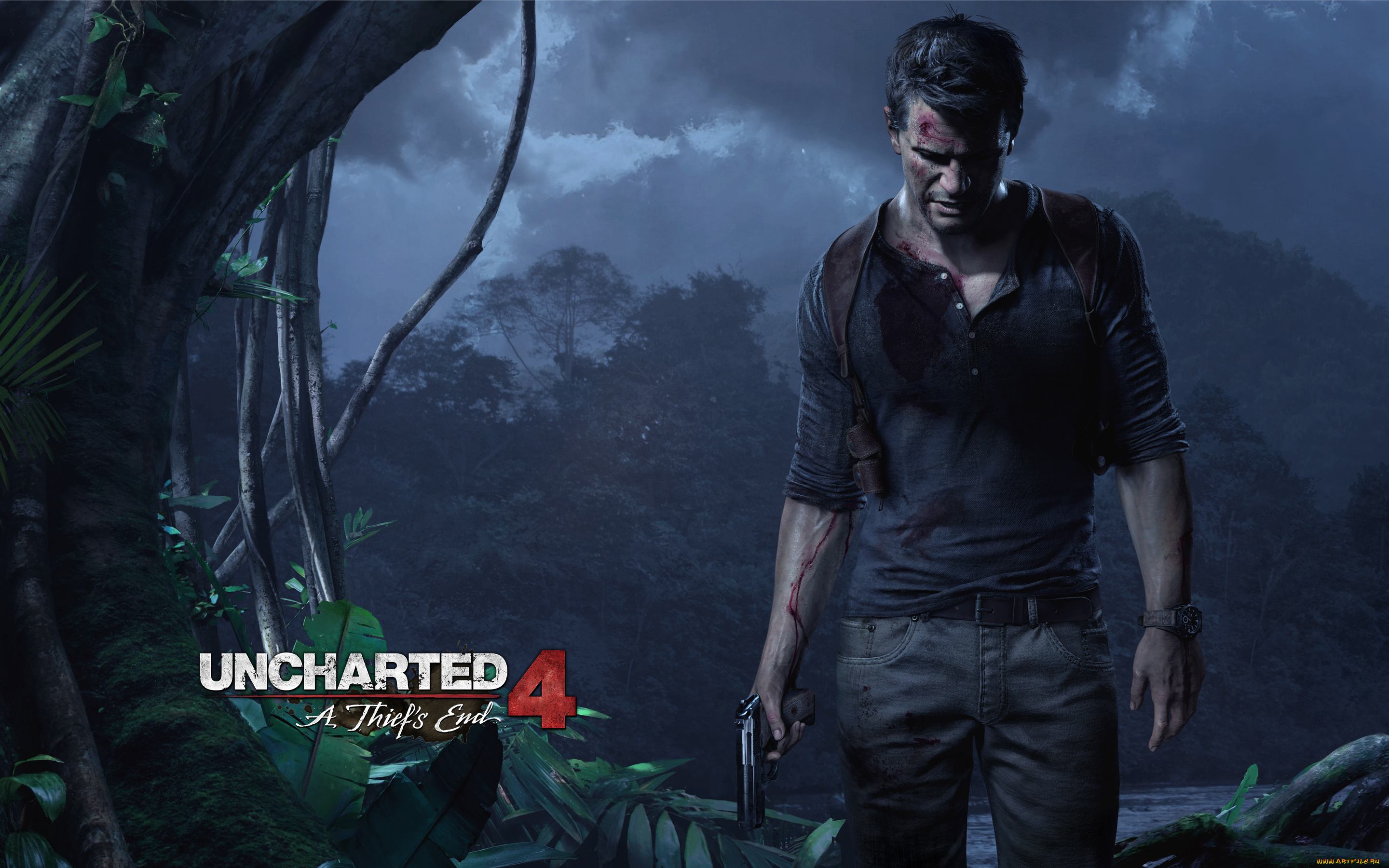 uncharted, 4, , a, thief`s, end, видео, игры, пистолет