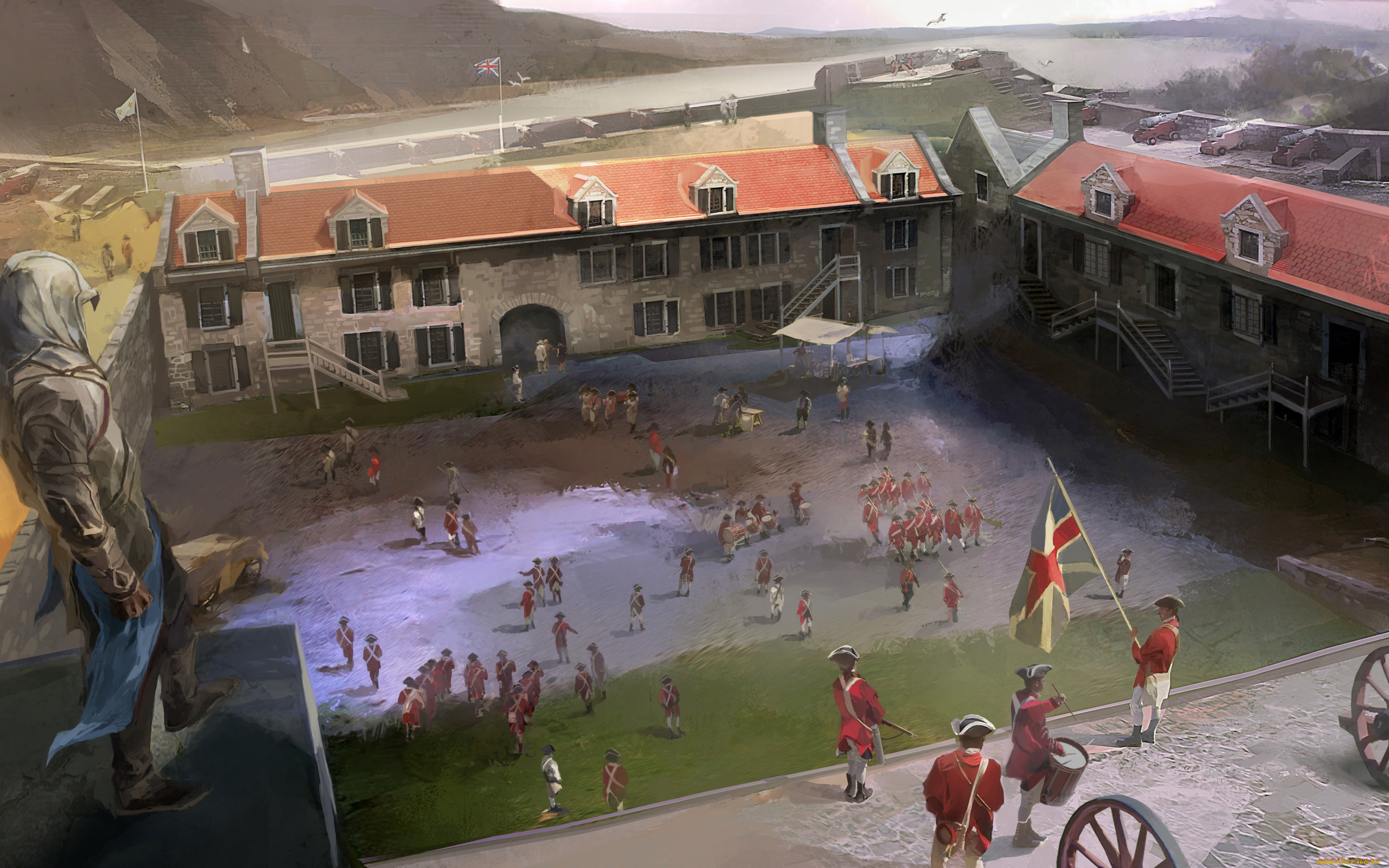 видео, игры, assassin`s, creed, iii, , liberation, гарнизон, площадь, liberation, 3, creed, assassins