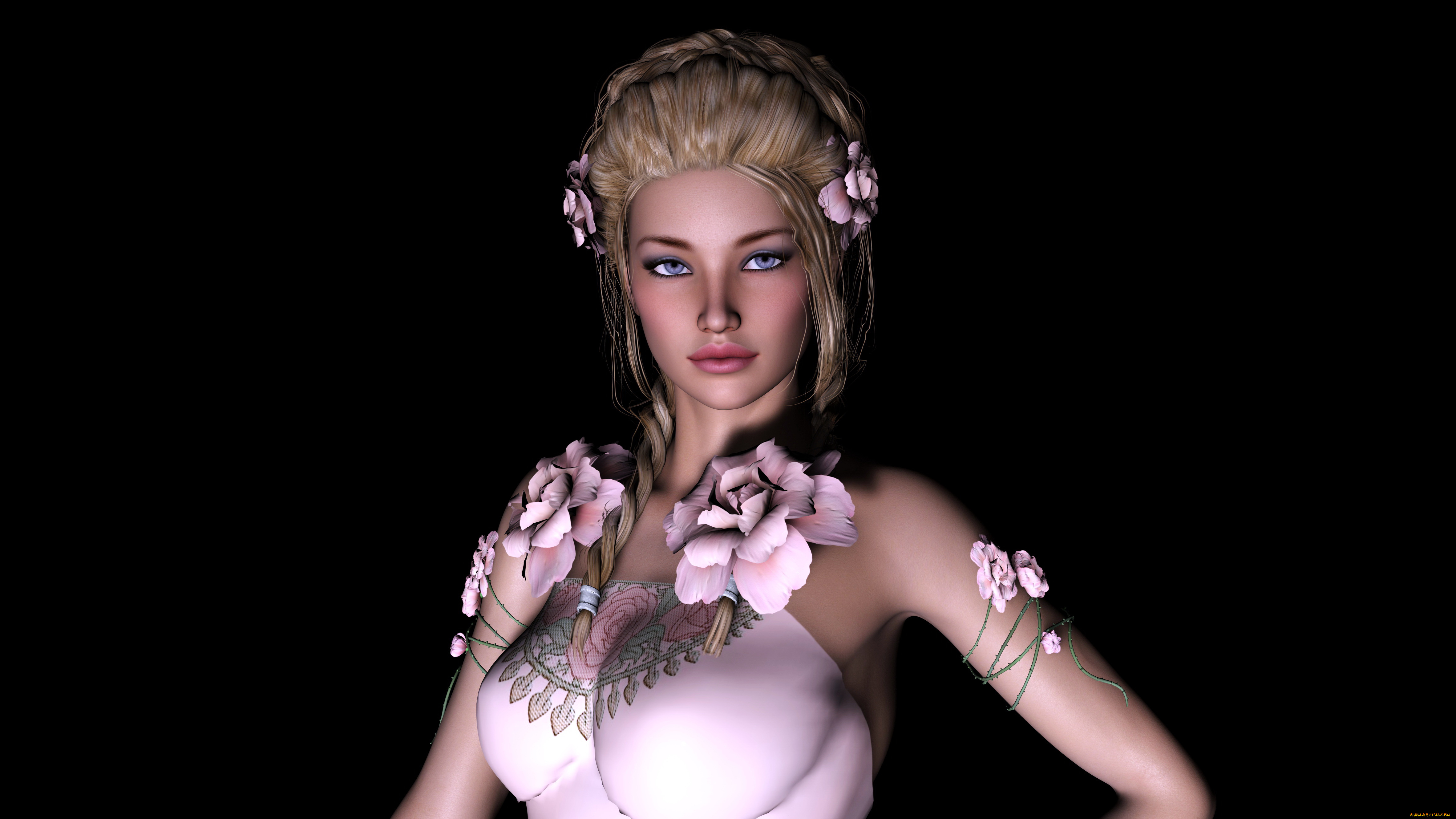 esme, 3д, графика, люди, , people, фон, девушка, взгляд