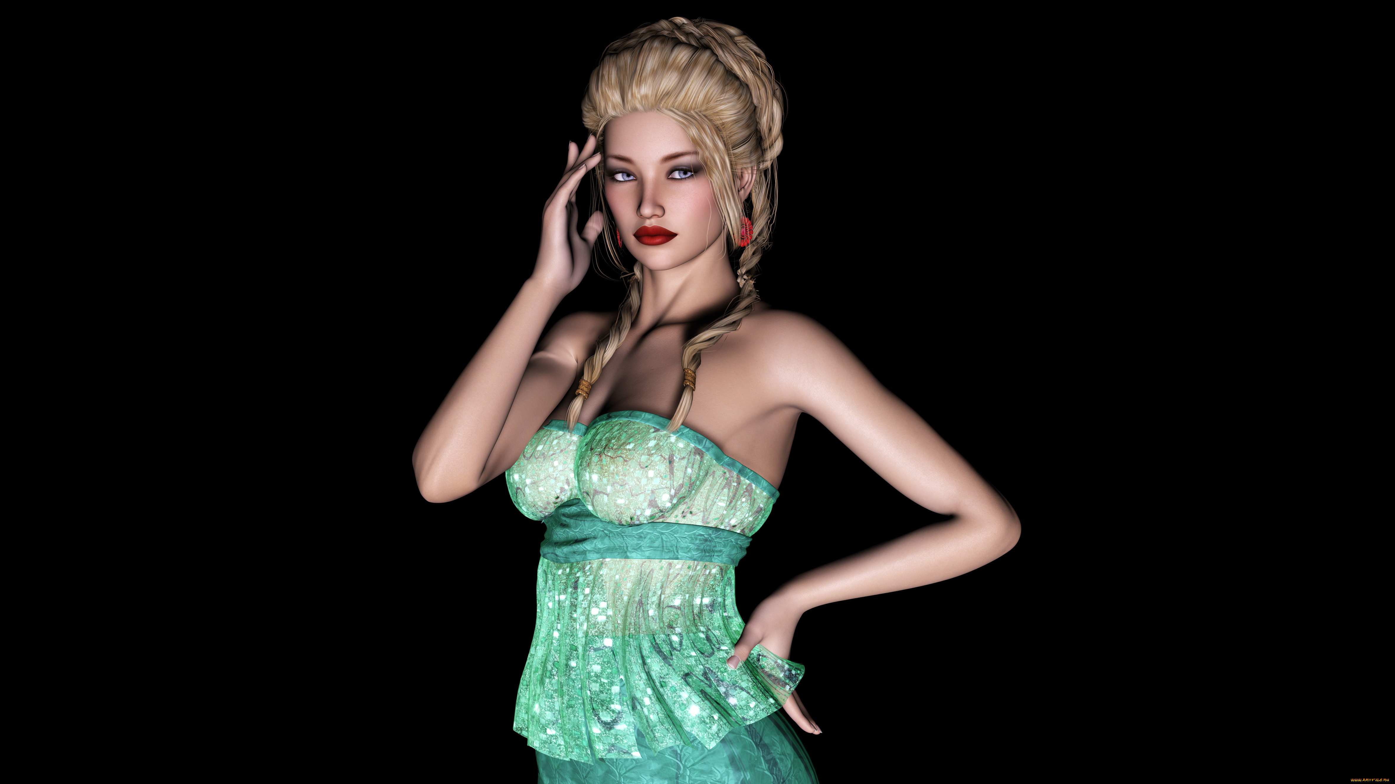 esme, 3д, графика, люди, , people, фон, взгляд, девушка