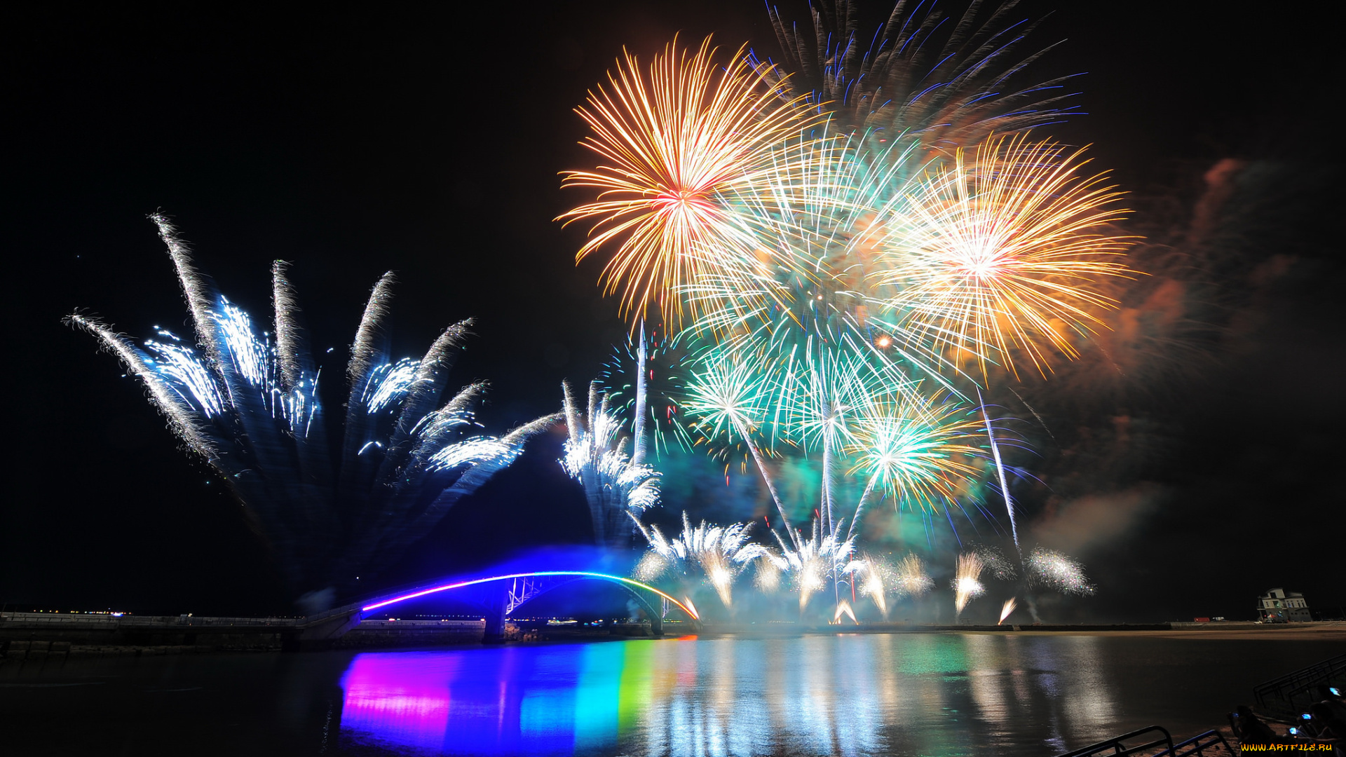 разное, салюты, , фейерверки, ночь, фейерверк