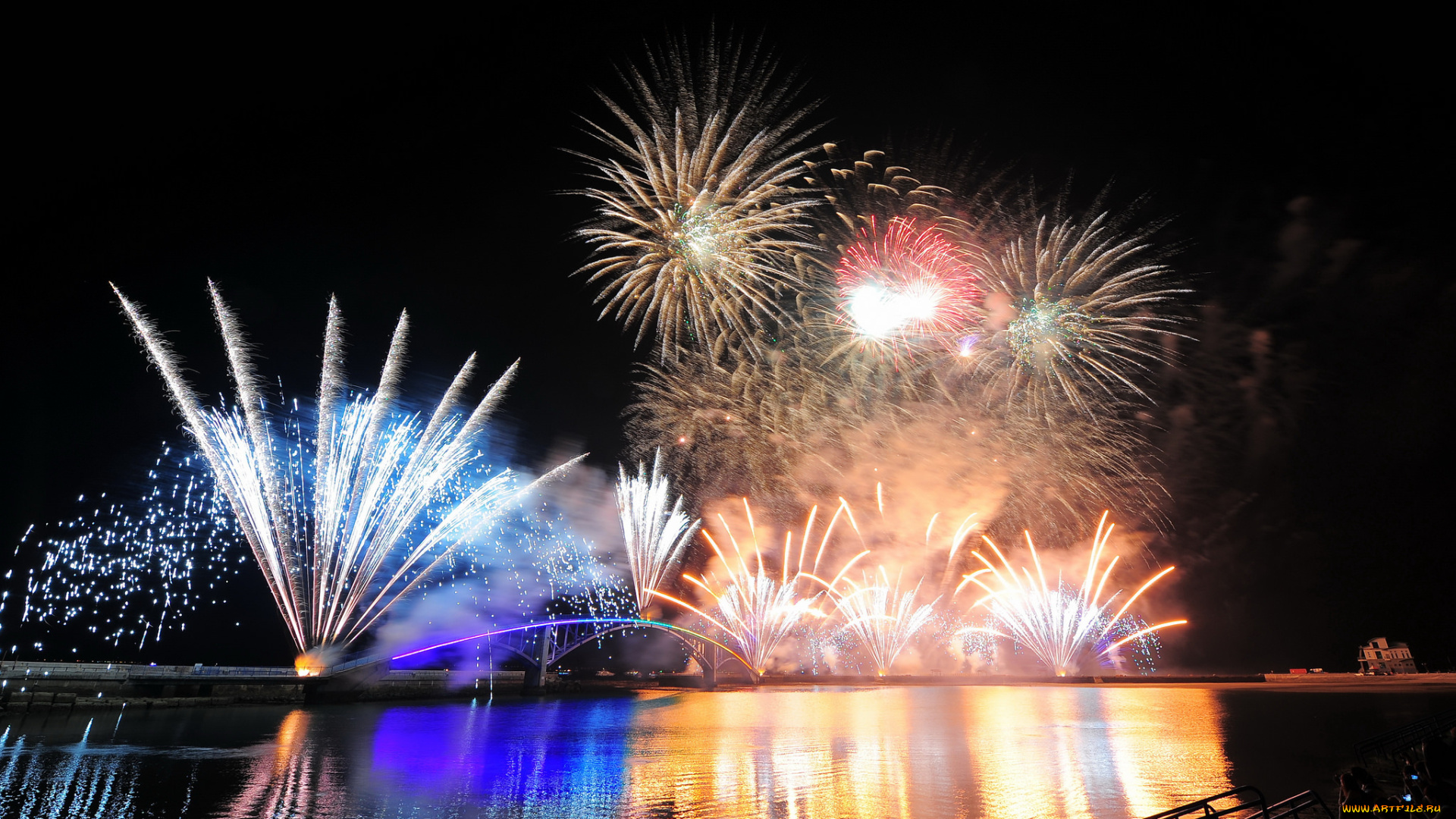 разное, салюты, , фейерверки, ночь, фейерверк