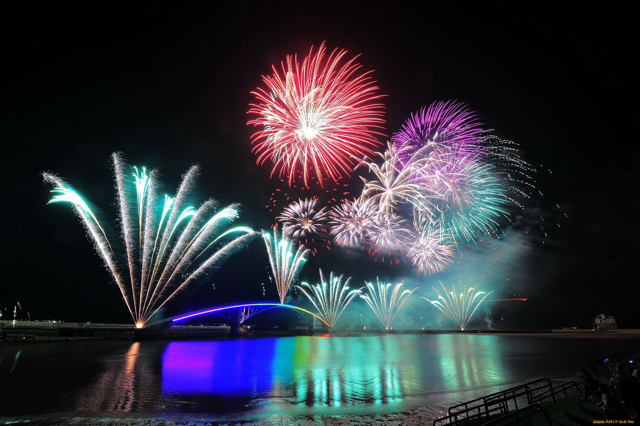 разное, салюты, , фейерверки, ночь, фейерверк