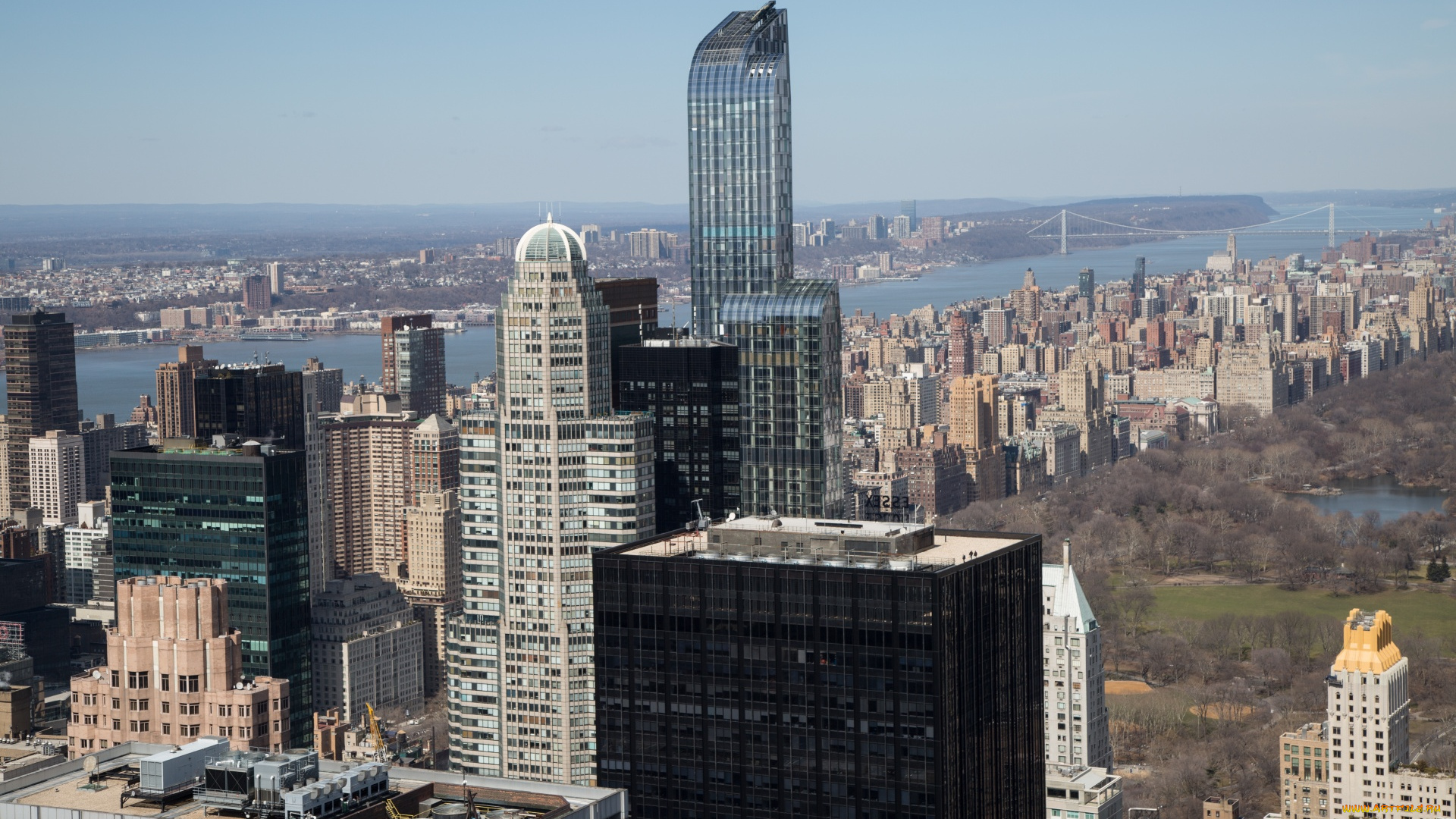 города, нью-йорк, , сша, дома, город