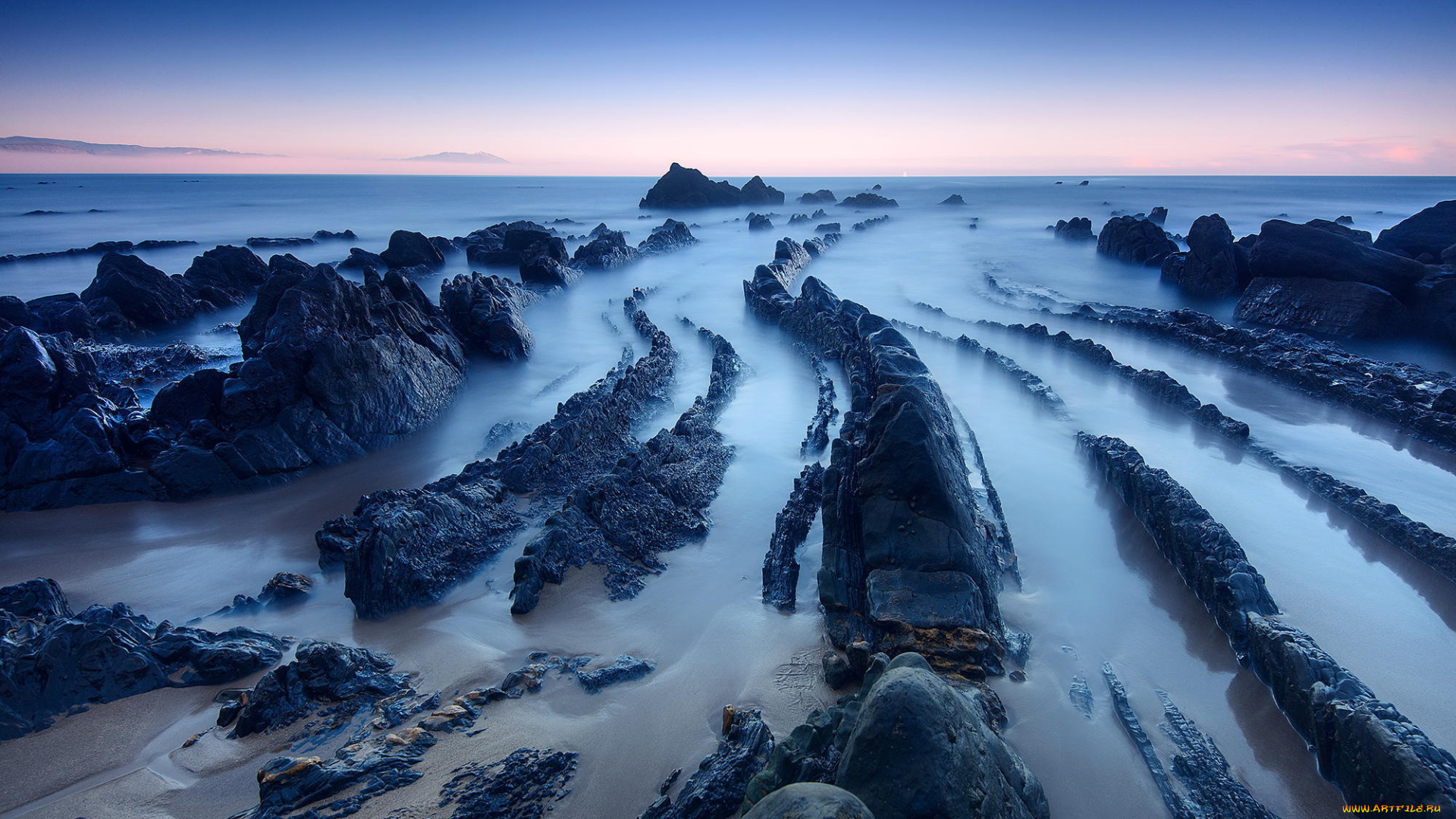 природа, побережье, океан, пейзаж, скалы, камни