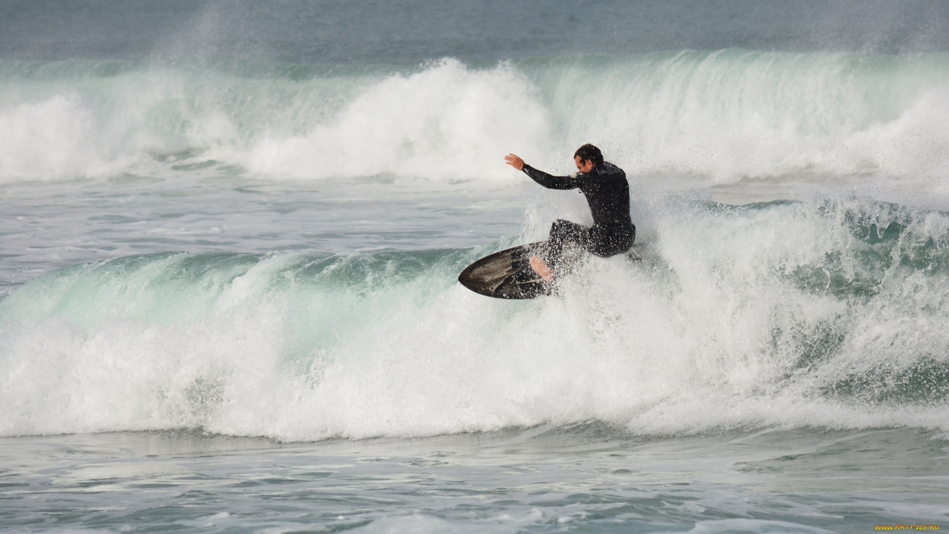 спорт, серфинг, волна, доска, брызги