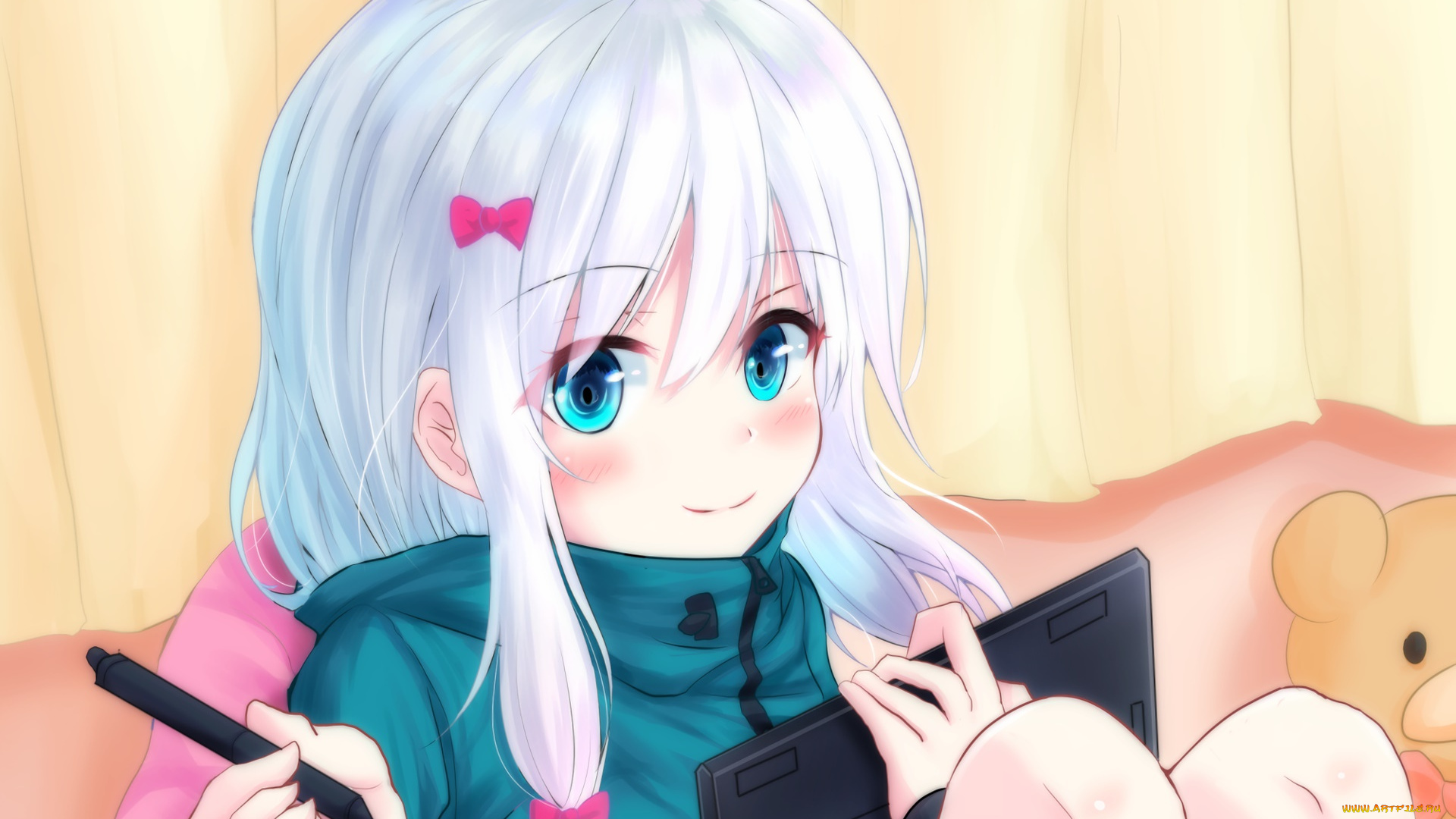 аниме, eromanga-sensei, фон, девушка, взгляд