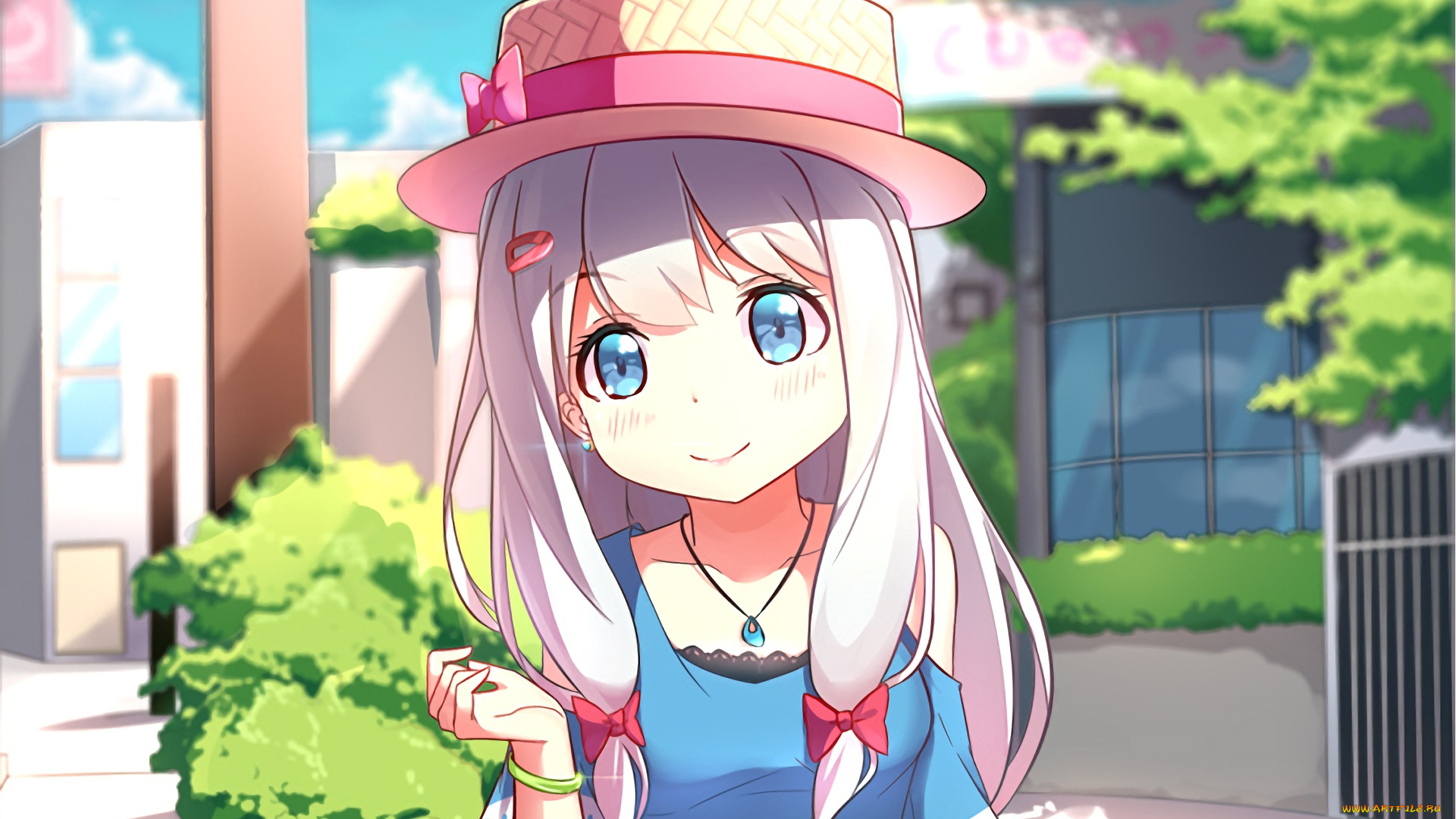 аниме, eromanga-sensei, фон, взгляд, девушка