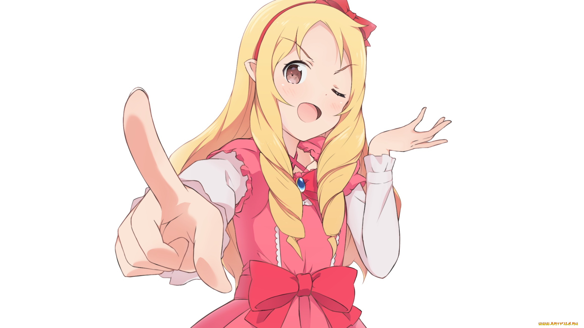 аниме, eromanga-sensei, взгляд, фон, девушка