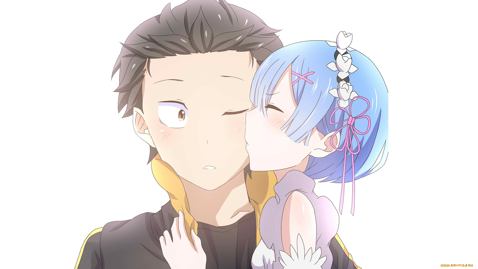 аниме, re, , zero, kara, hajimeru, isekai, seikatsu, двое