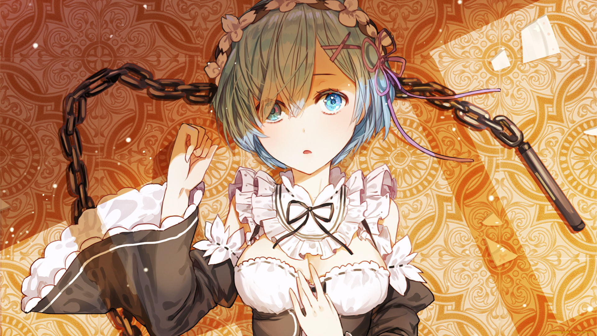 аниме, re, , zero, kara, hajimeru, isekai, seikatsu, рем