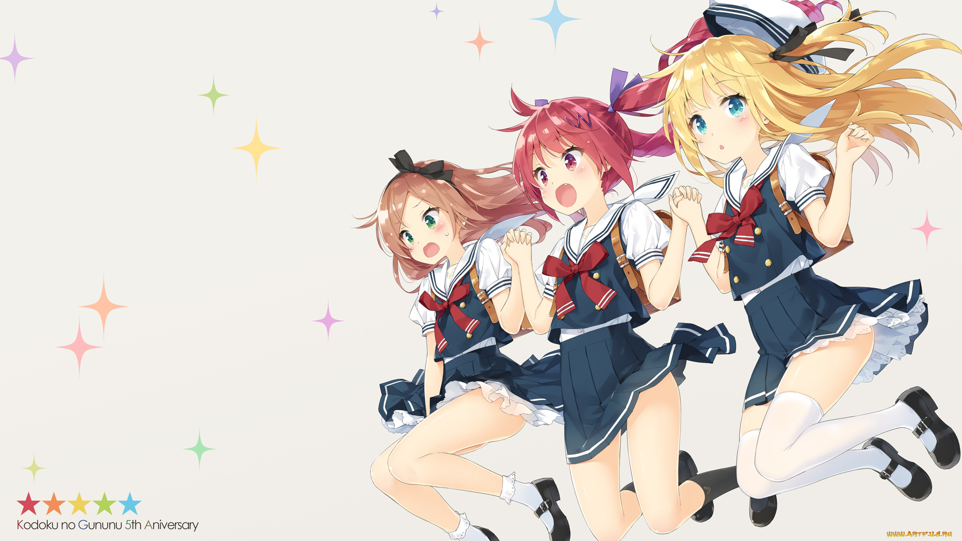 аниме, unknown, , другое, взгляд, фон, девушки