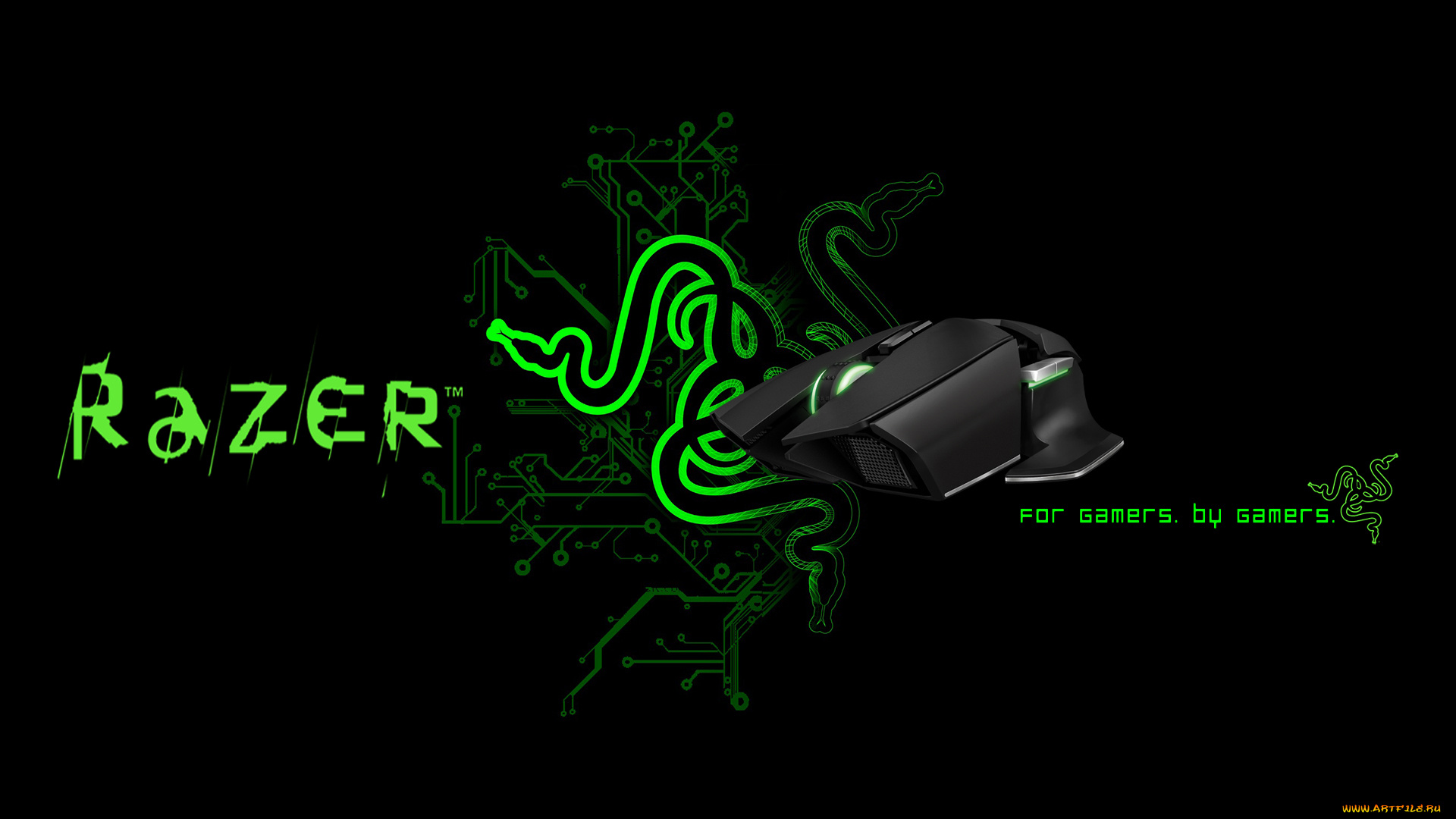 компьютеры, razer, фон, логотип