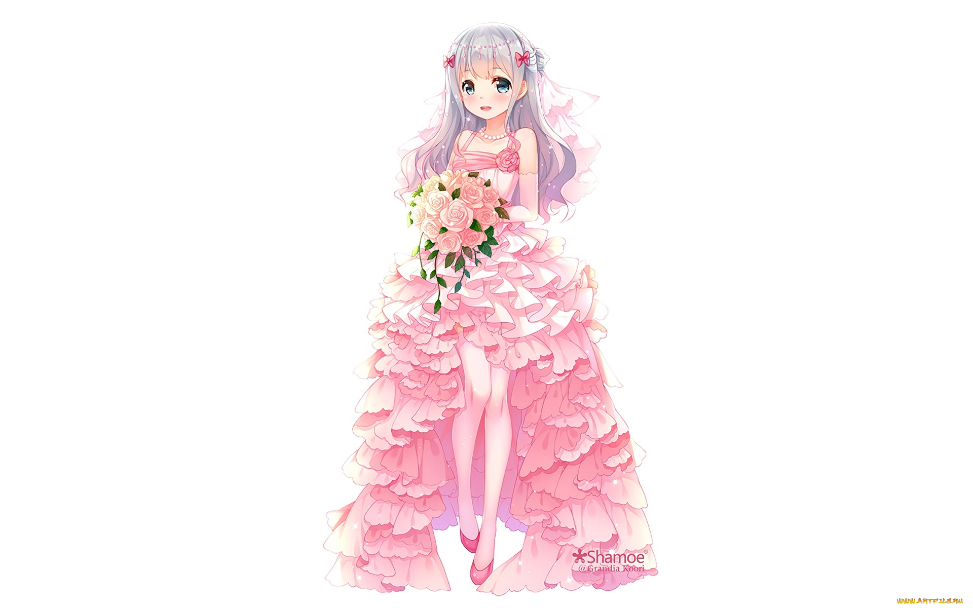 аниме, eromanga-sensei, девушка, взгляд, фон