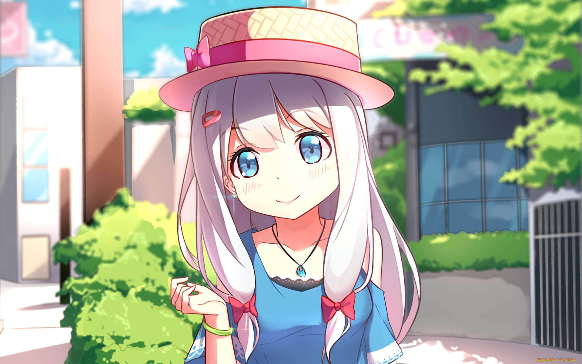 аниме, eromanga-sensei, фон, взгляд, девушка