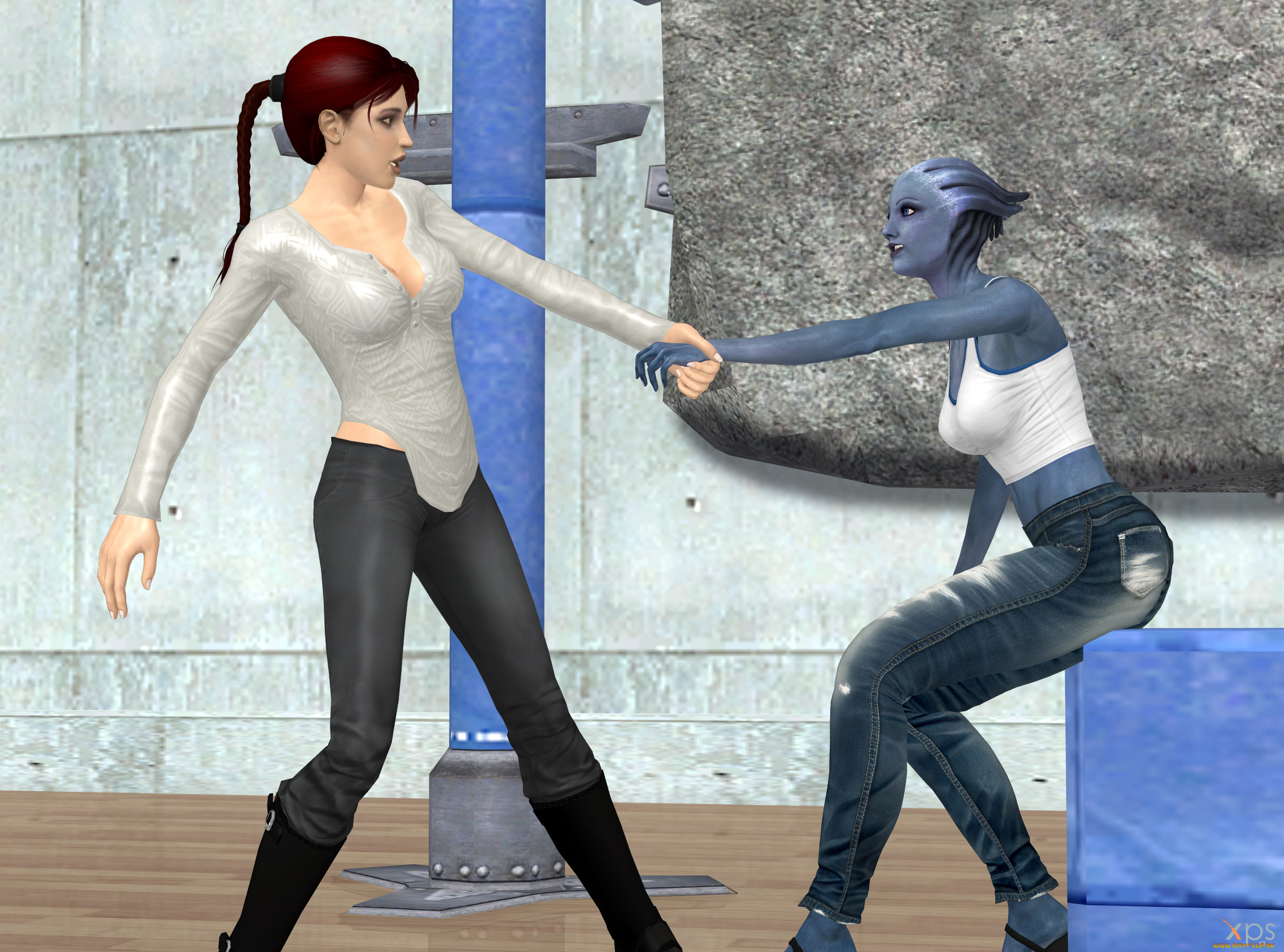 3д, графика, фантазия, , fantasy, халк, фон, взгляд, девушки