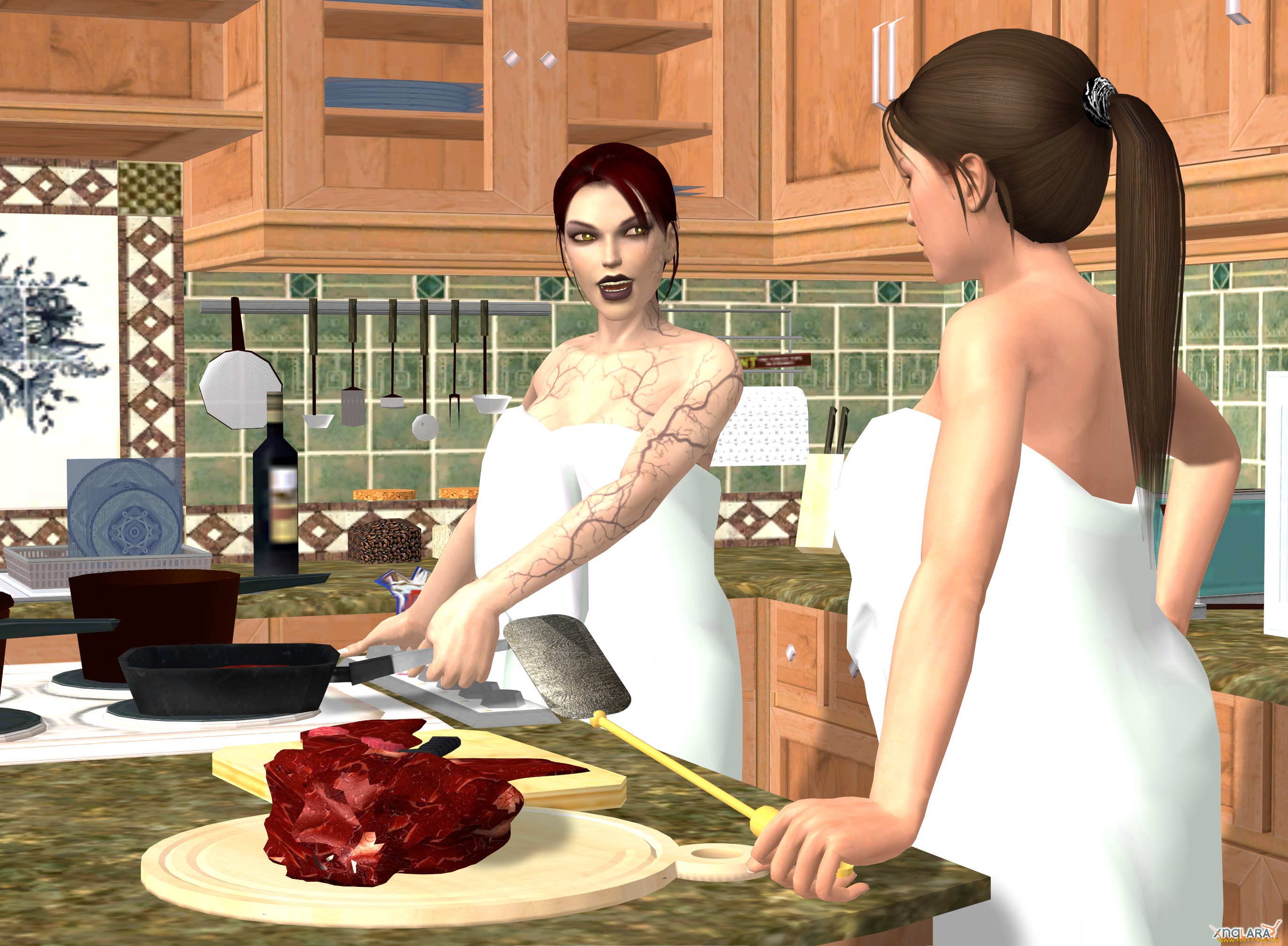 3д, графика, люди, , people, фон, взгляд, девушки